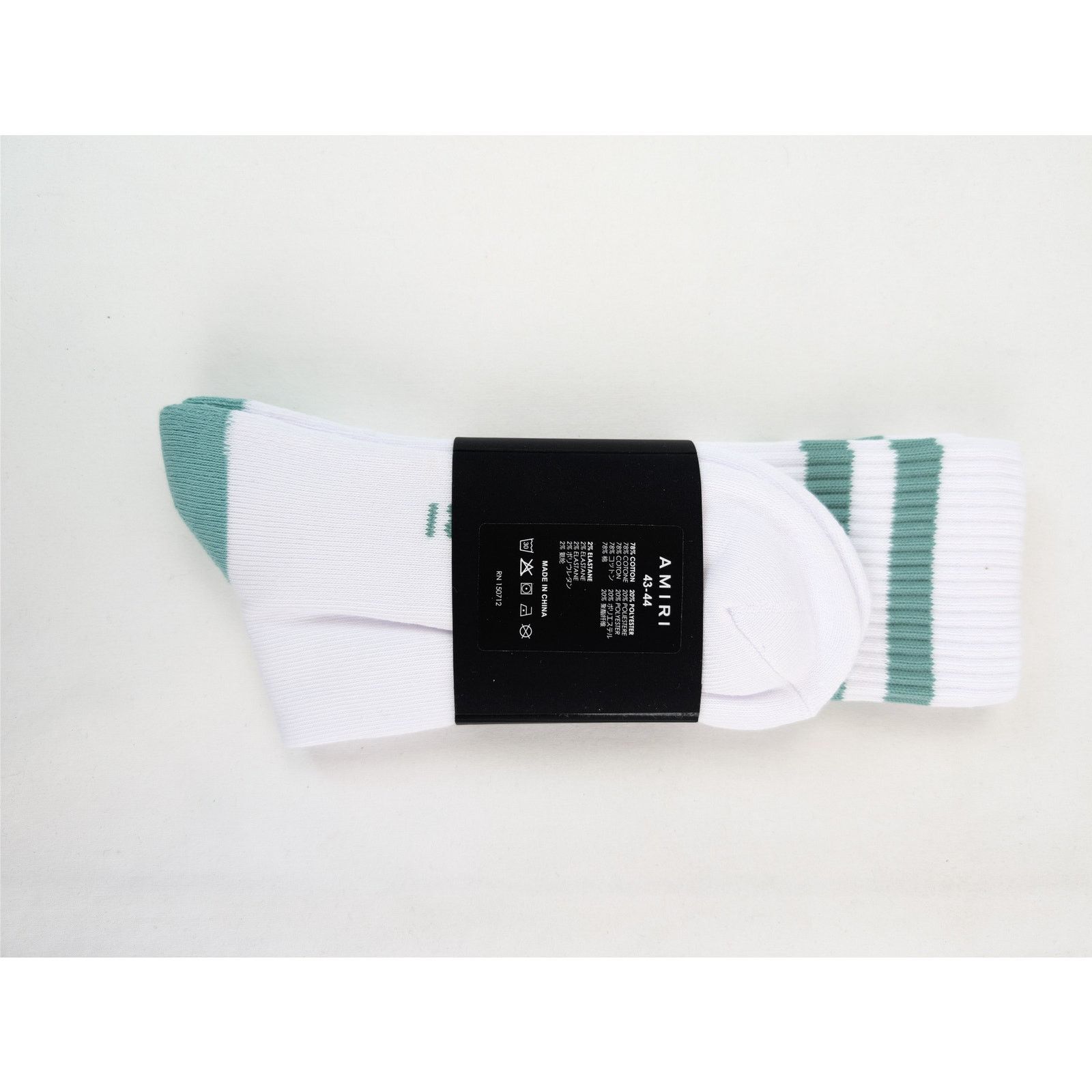Amiri o1rshd1 Q:2 / Size: 45-46 / MA Stripe Socks White / Seacrest Size ONE SIZE - 5 Thumbnail