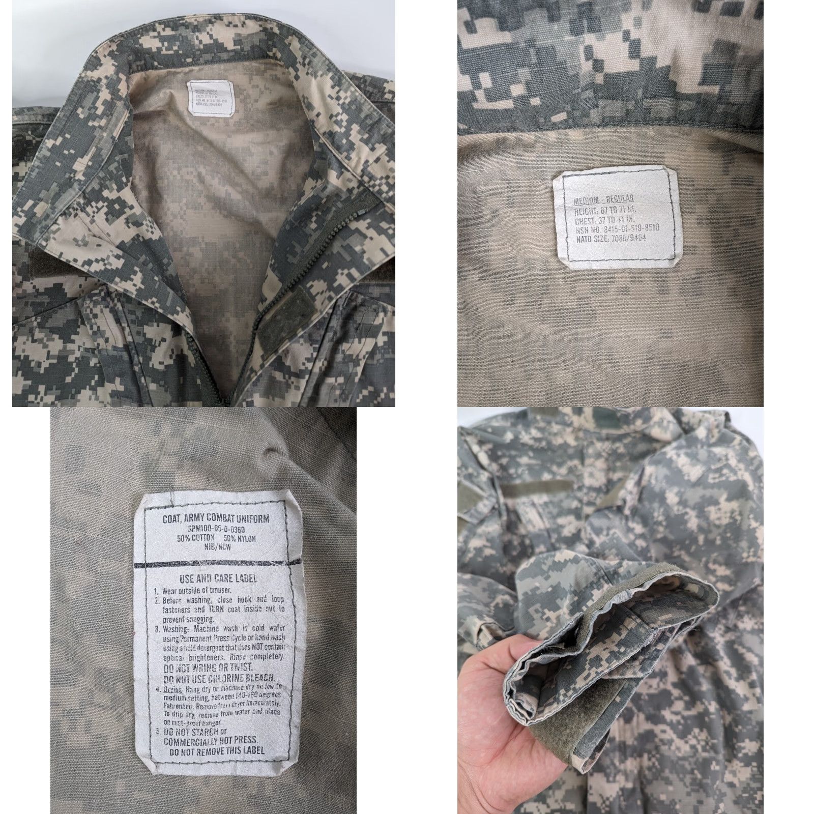Vintage VINTAGE US Army Jacket Shirt Mens M Digital Camo Military Combat Uniform USA Size US M / EU 48-50 / 2 - 8 Thumbnail