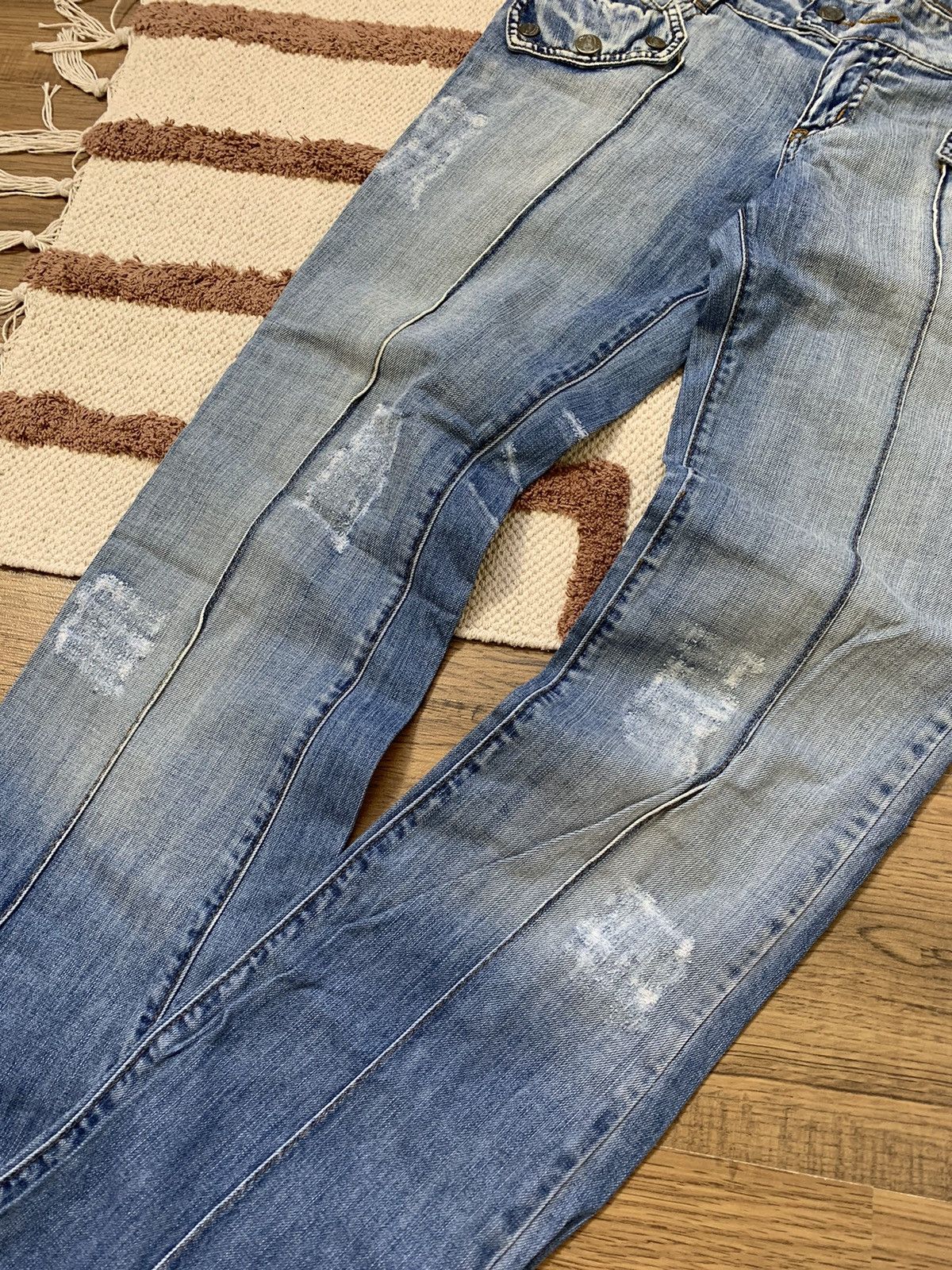 Just Cavalli × Roberto Cavalli × Vintage VINTAGE JUST CAVALLI DISTRESSED STYLE JEANS Size 29" - 5 Thumbnail