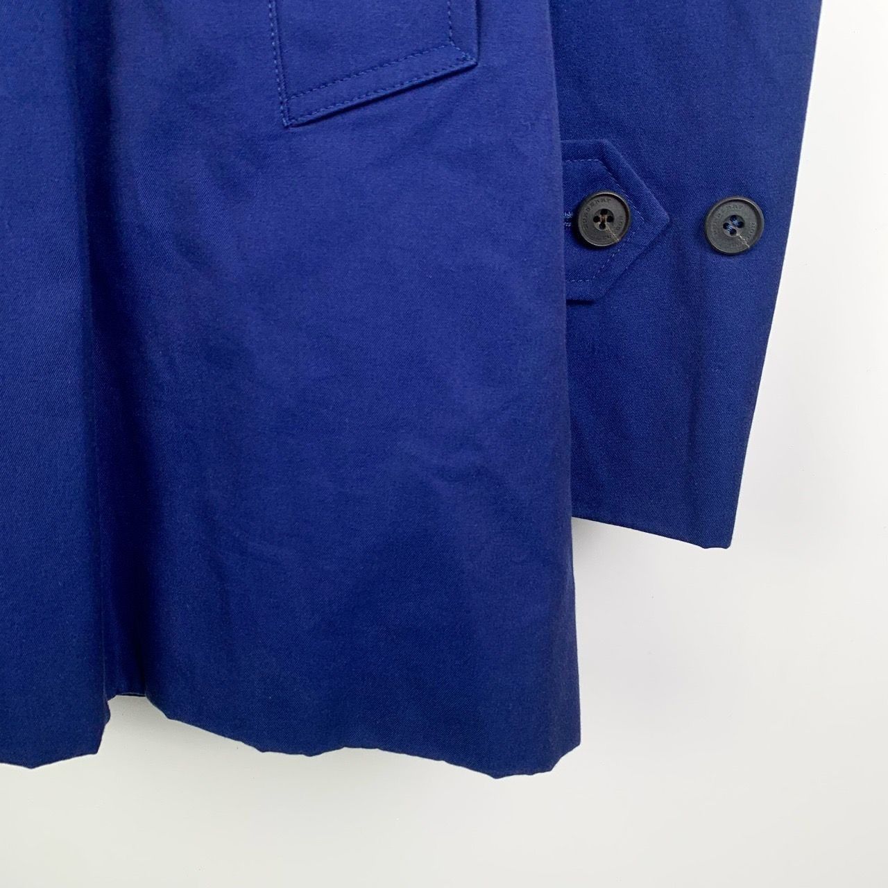 Burberry Burberry London Blue Single-Breasted Lapel Cotton & Silk Tre Size US M / EU 48-50 / 2 - 6 Thumbnail