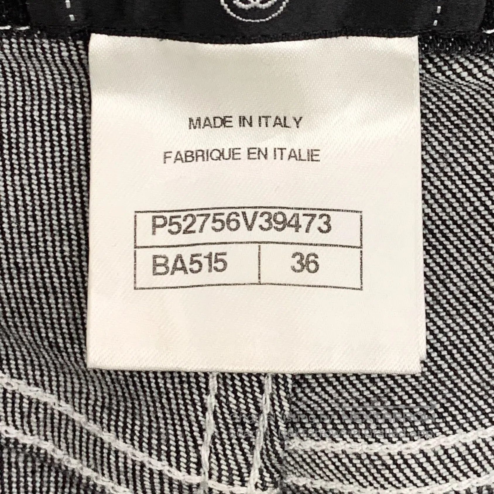 Chanel Chanel Black camellia lace hem cotton casual denim long pa Size 35" - 6 Thumbnail