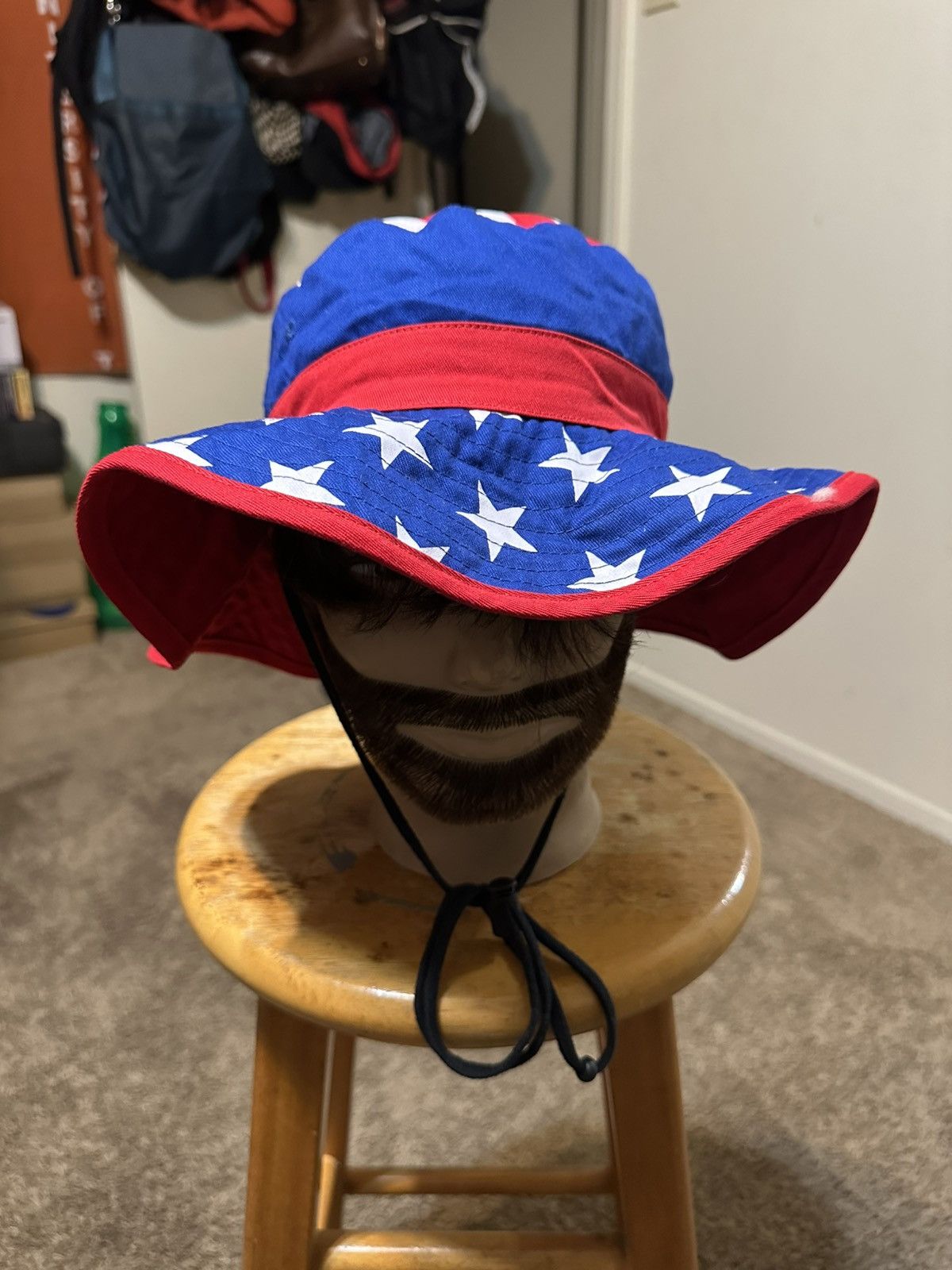 Nike × Vintage Vintage 4th of July “red, white & blue” bucket hat 90s Size ONE SIZE - 1 Thumbnail