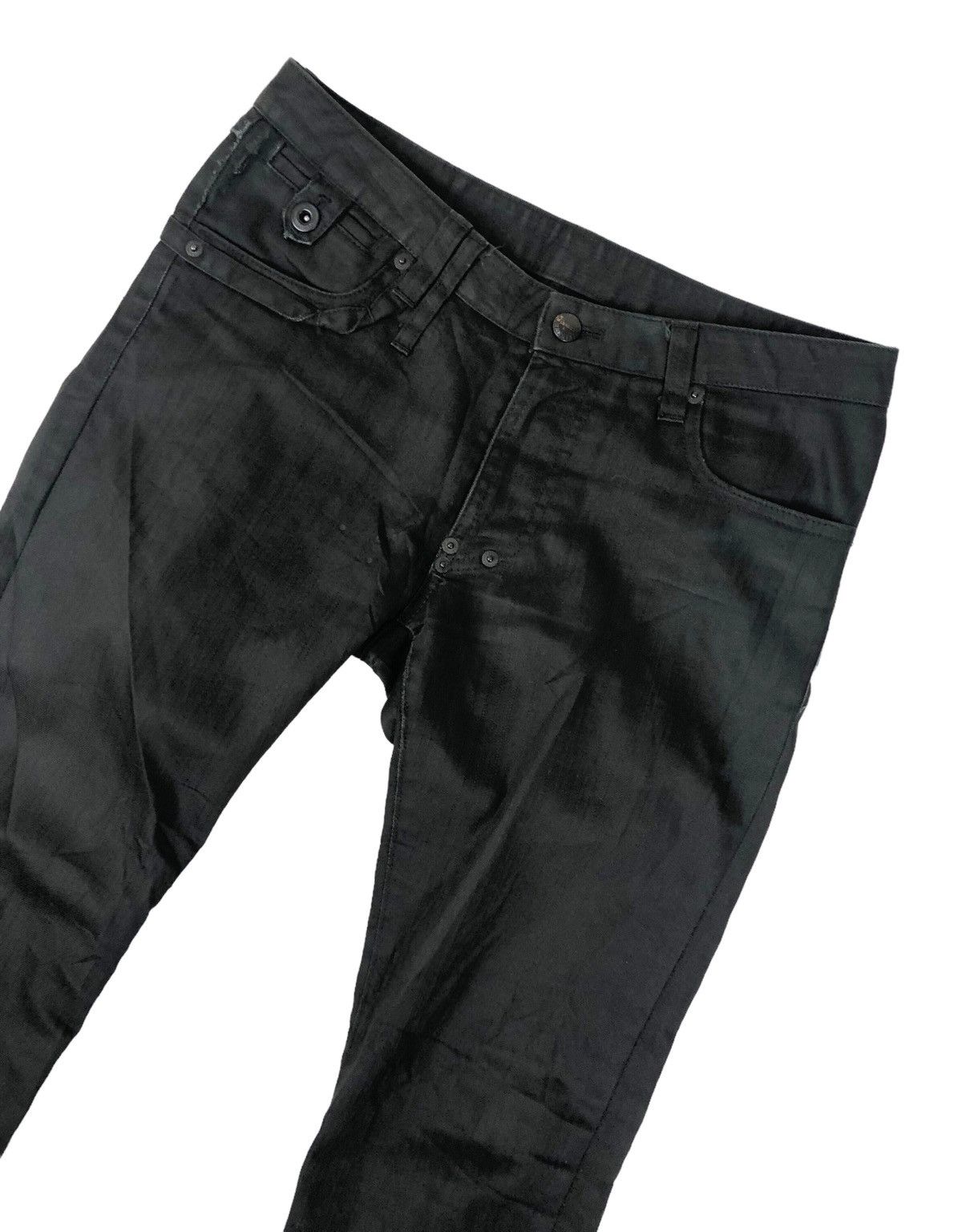 Japanese Brand × Katharine Hamnett London Katharine Hammett London Black Wax Pants Size US 30 / EU 46 - 5 Thumbnail