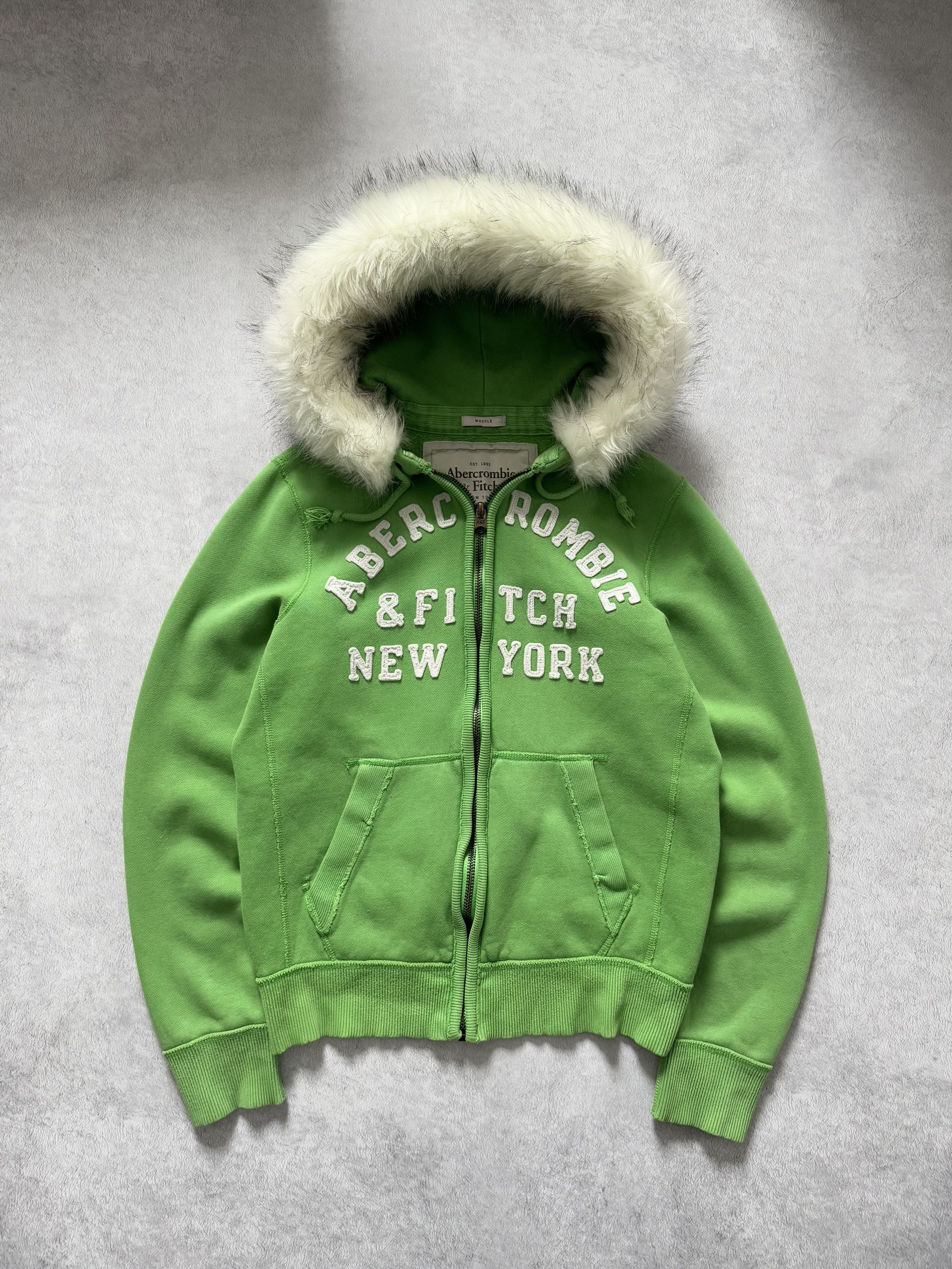 Crazy Y2K Abercrombie Fitch Fur Hoodie Ifsixwasnine Style