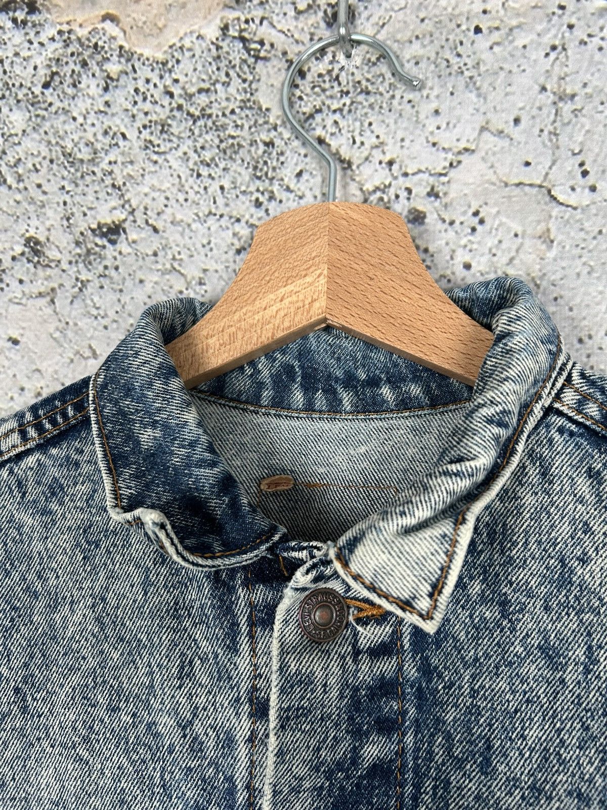 Levi's Vintage Clothing Vintage Levis 90s Made in USA Denim Jacket Avant Garde Size L / US 10 / IT 46 - 6 Thumbnail