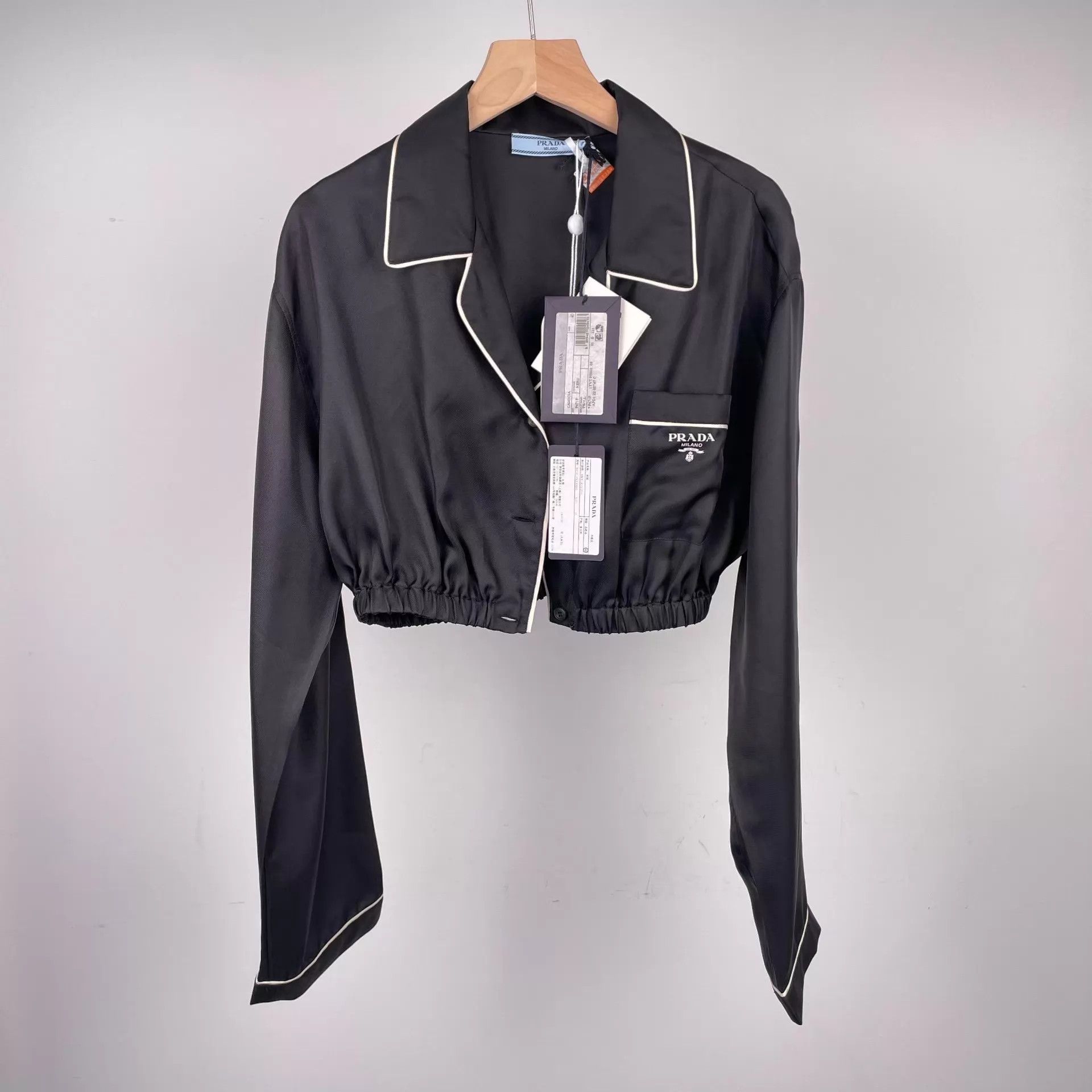 Prada Prada silk top black size 40 new with tags Size S / US 4 / IT 40 - 1 Thumbnail