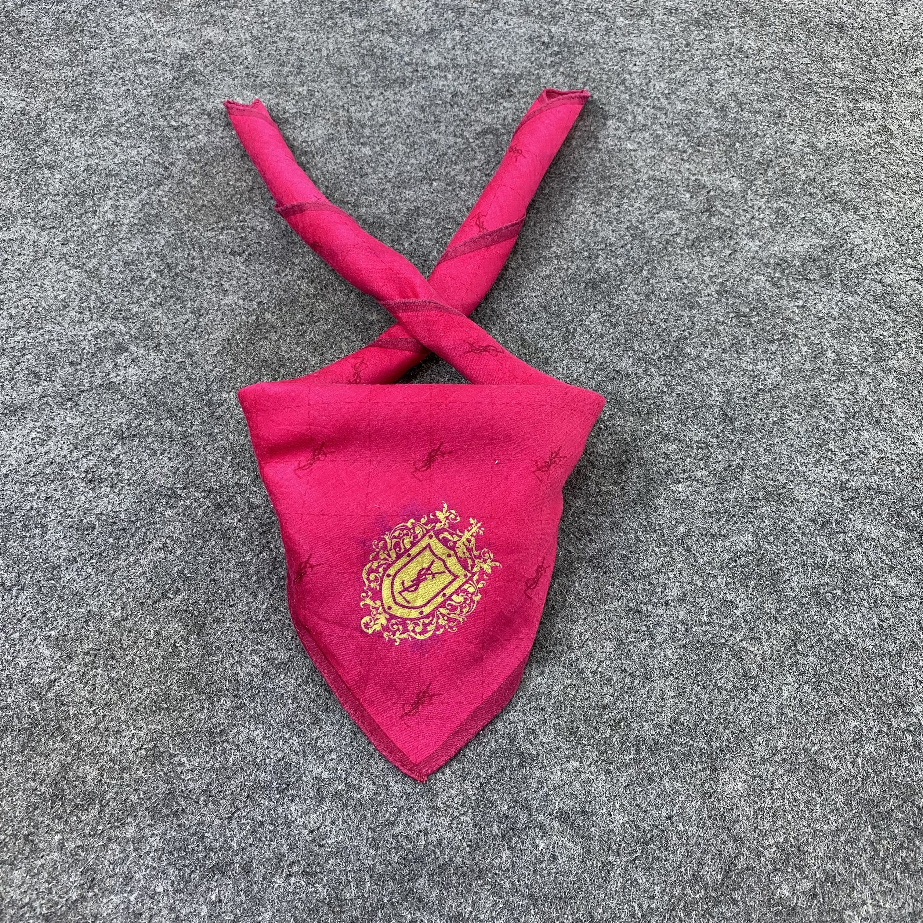 Yves Saint Laurent YSL Handkerchief Neckerchief Bandana-B1938 Size ONE SIZE - 2 Thumbnail