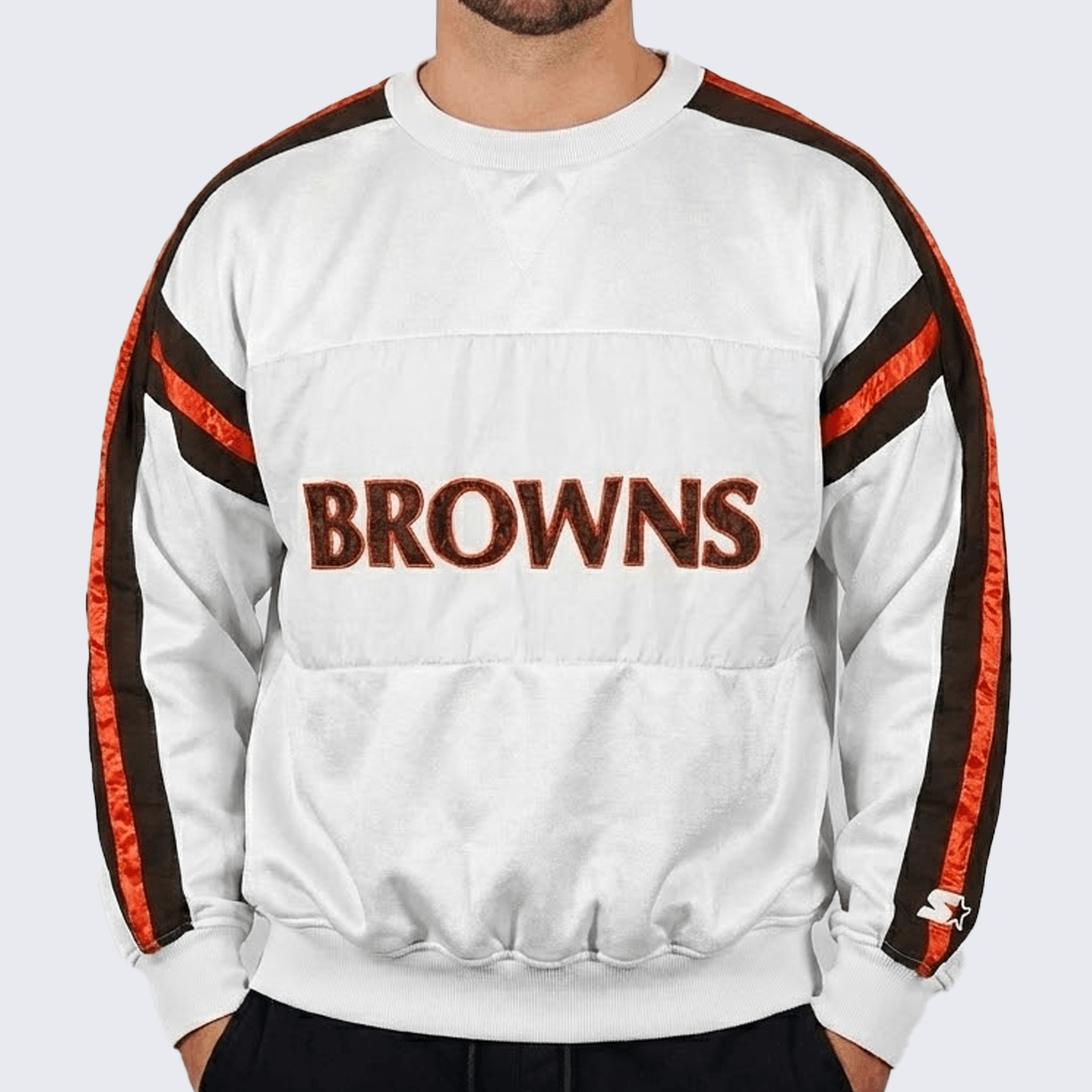 Starter Cleveland Browns Vintage 80s Starter Sweatshirt Size US L / EU 52-54 / 3 - 3 Thumbnail