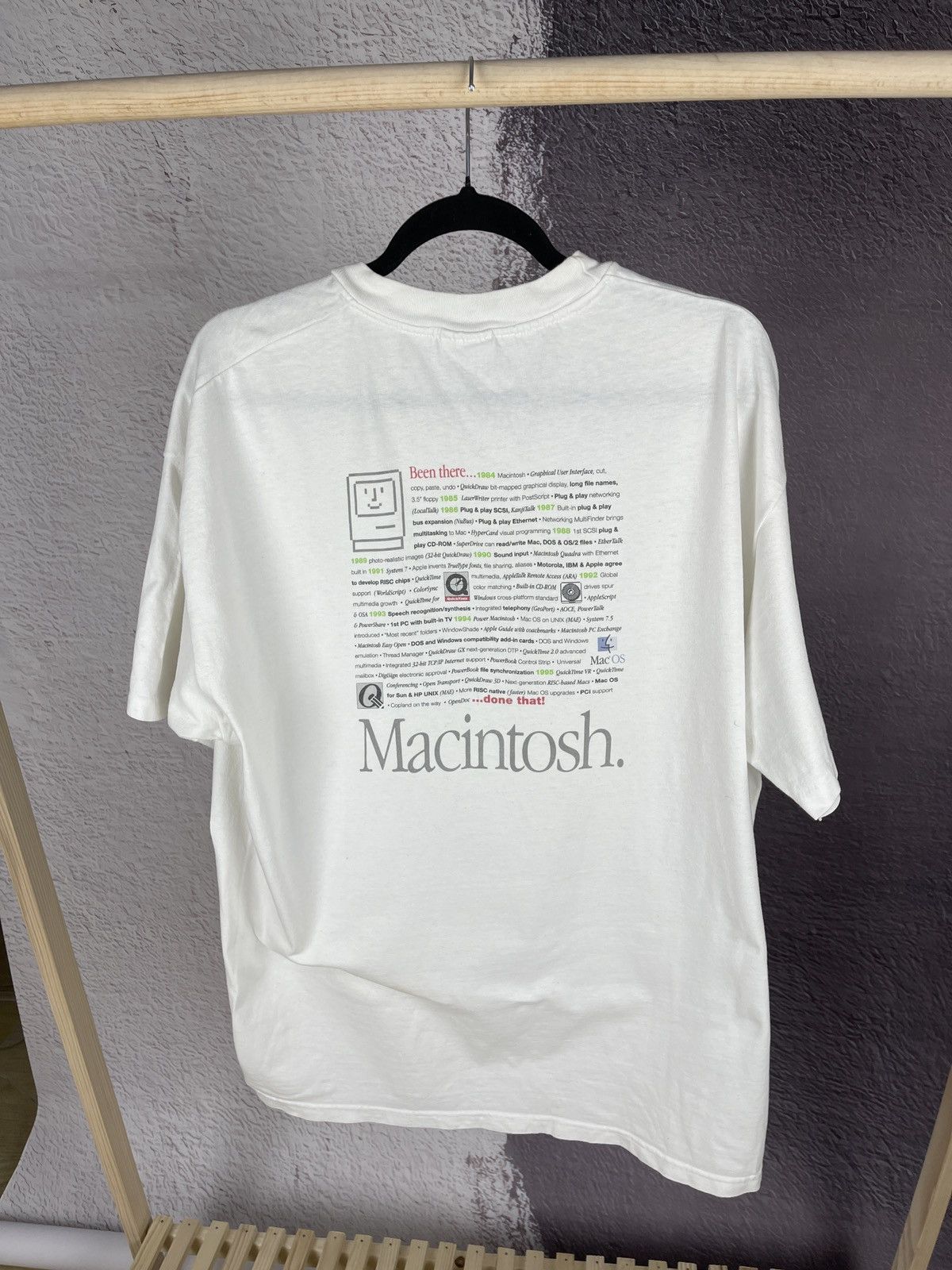 Apple × Mackintosh Apple Macintosh vintage ~1995 Hanes made in USA tee shirt Size US XL / EU 56 / 4 - 2 Thumbnail