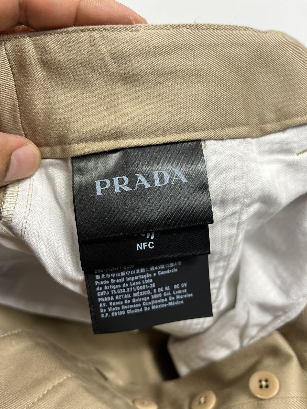 Prada Prada Beige Cotton Trousers Size US 32 / EU 48 - 7 Thumbnail