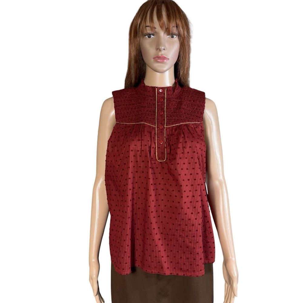 Joie NWT New $158 Joie Joesa Sleeveless Cotton Top Size L Size L / US 10 / IT 46 - 2 Thumbnail
