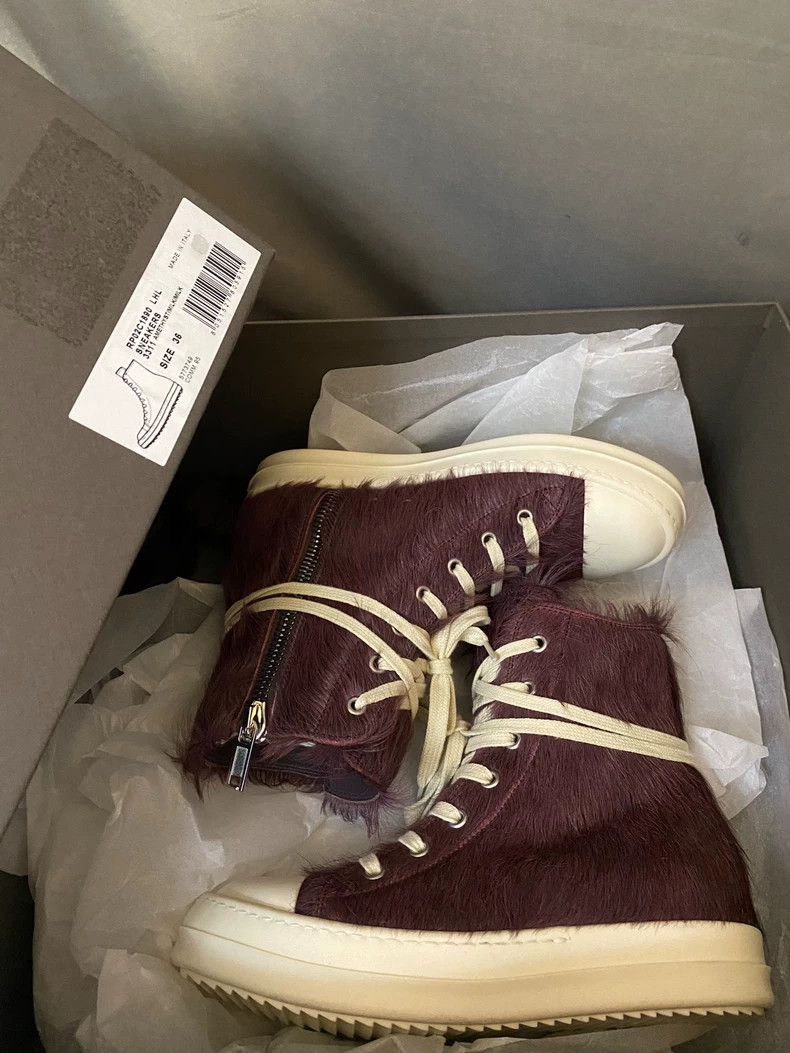 Rick Owens Rick Owens Main Line Purple Horse Hair Converse shoes Size US 5.5 / IT 35.5 - 7 Thumbnail