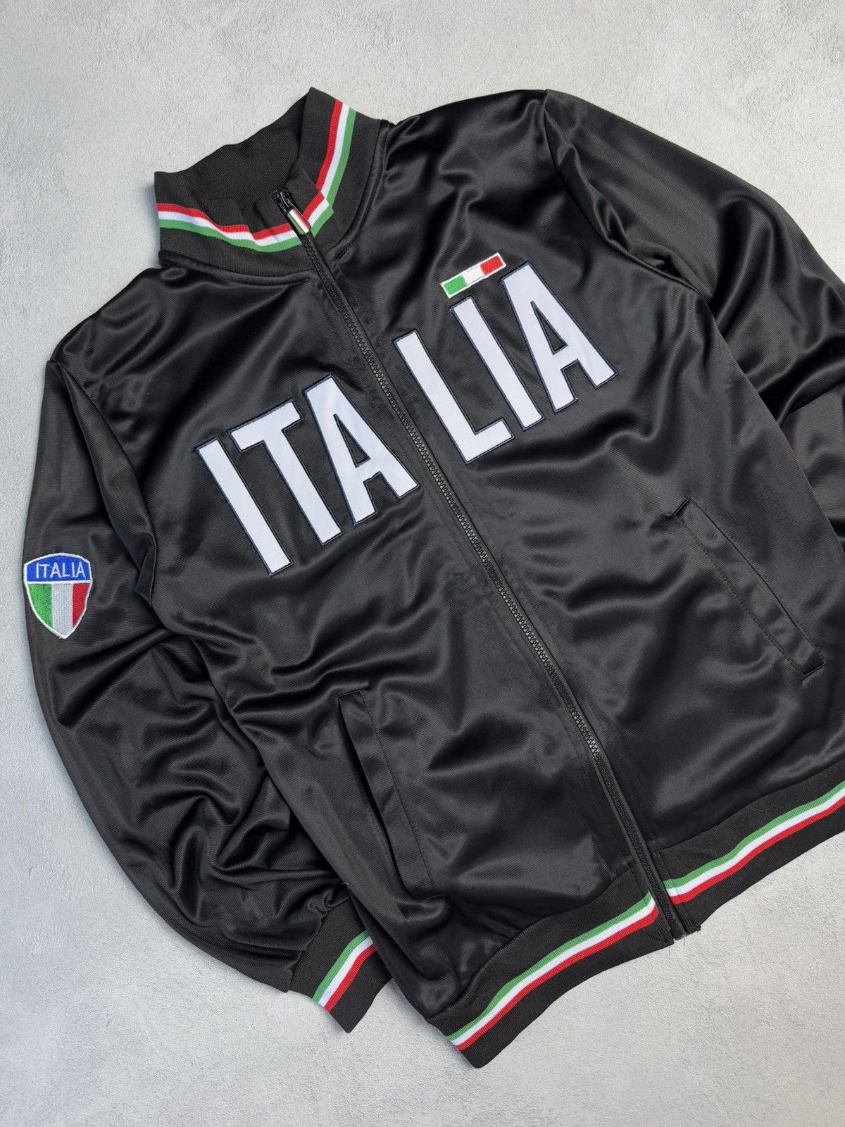 Vintage Italy Embroidered Big Logo Italia Zip Up Track Jacket Size US M / EU 48-50 / 2 - 3 Thumbnail