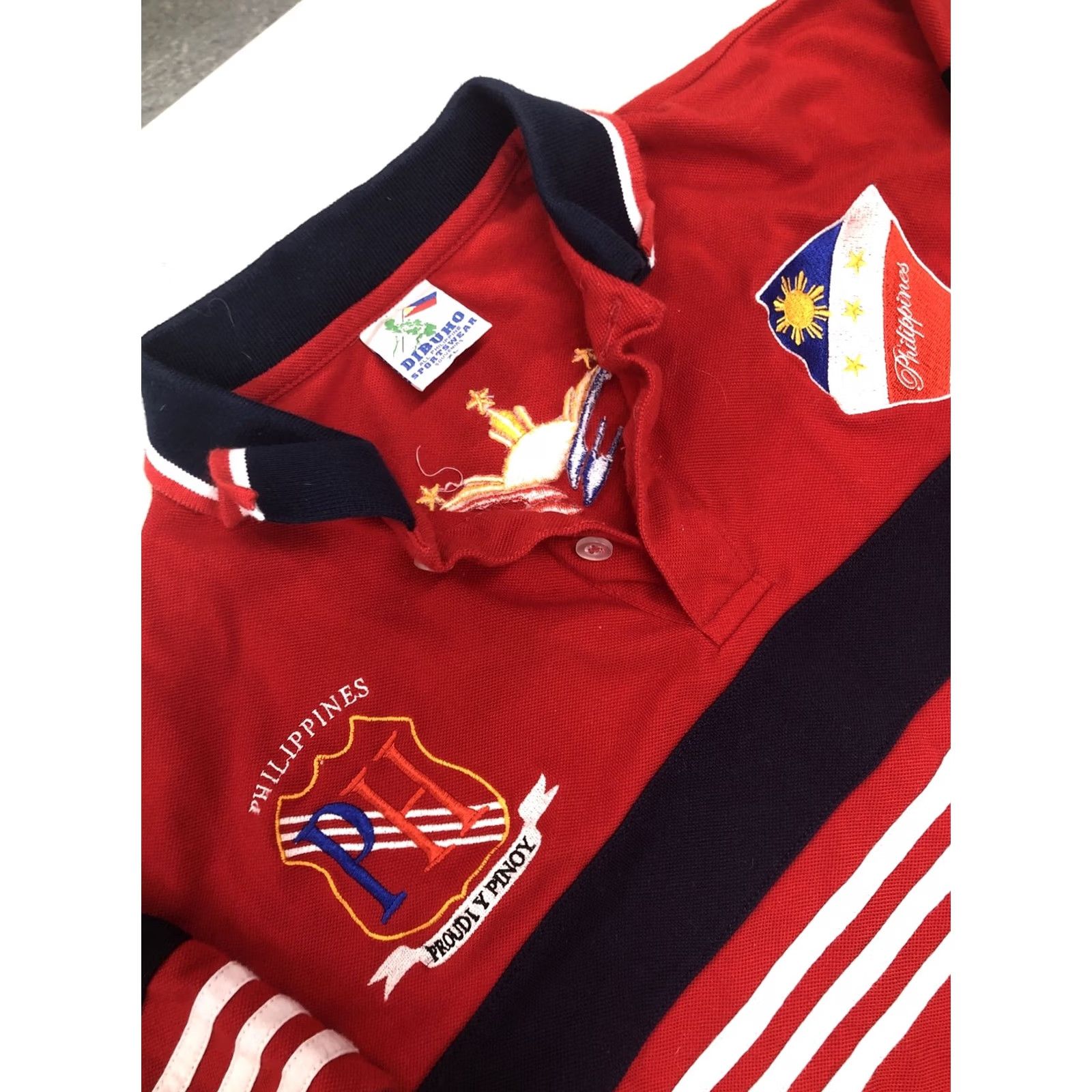 Vintage Dibuho Sportswear Polo Shirt Men XL Red Embroidered Philippines Solid Short Sleeve Collared Size US XL / EU 56 / 4 - 2 Thumbnail