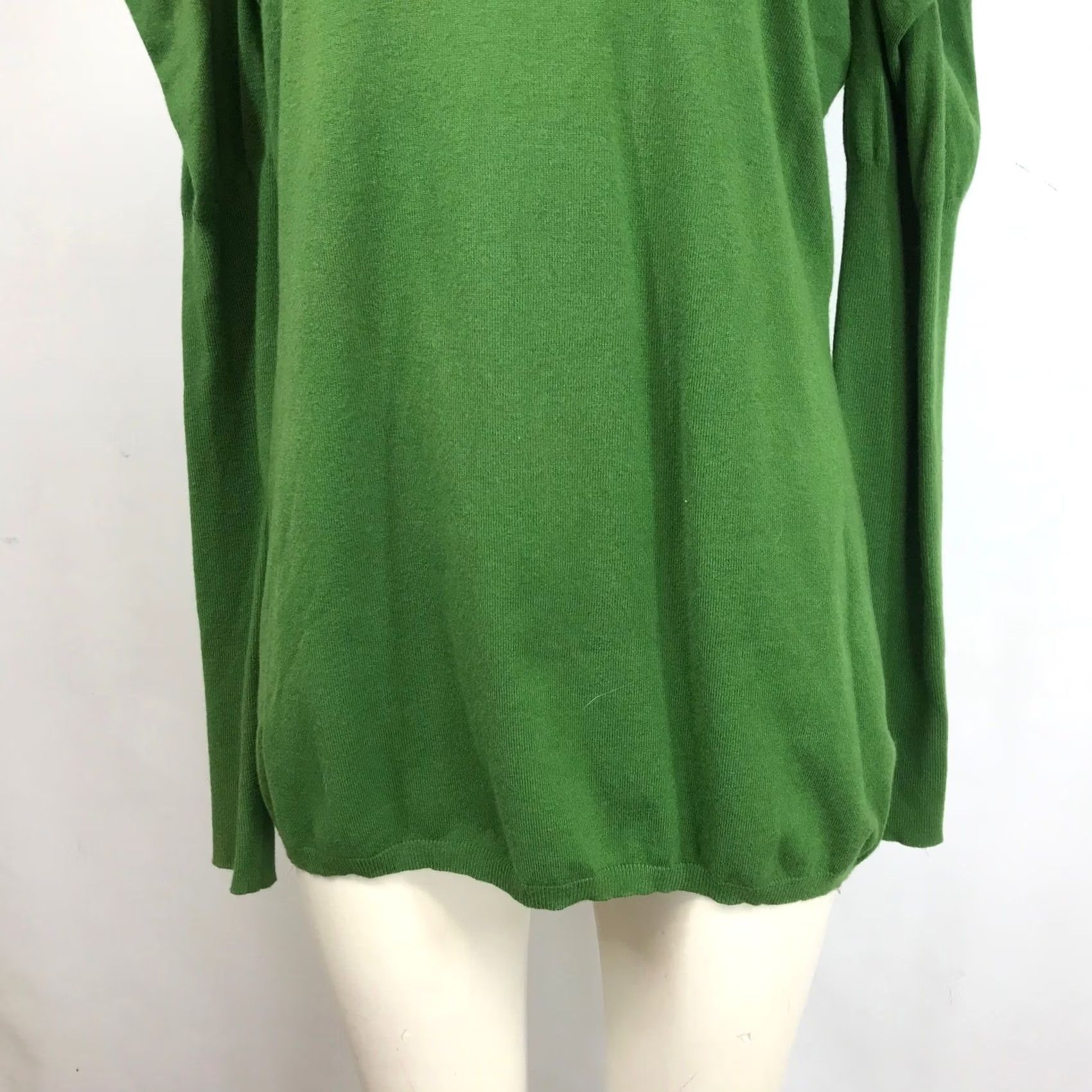 Vintage Easel Green Mock Neck Puff Sleeve Sweater Women L Size L / US 10 / IT 46 - 3 Thumbnail