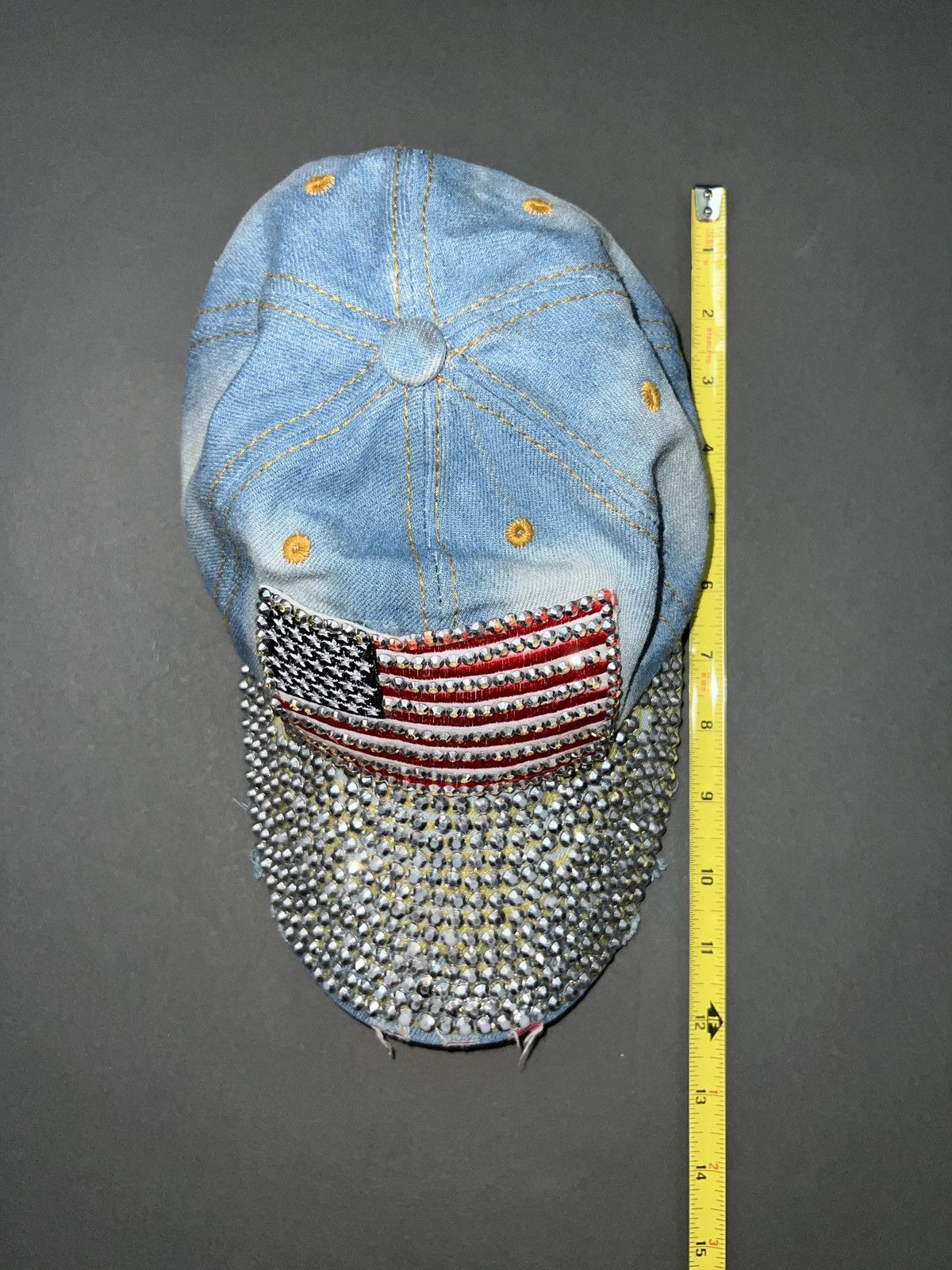 Christian Audigier × Ed Hardy American Flag Rhinestone Hat Size ONE SIZE - 9 Thumbnail