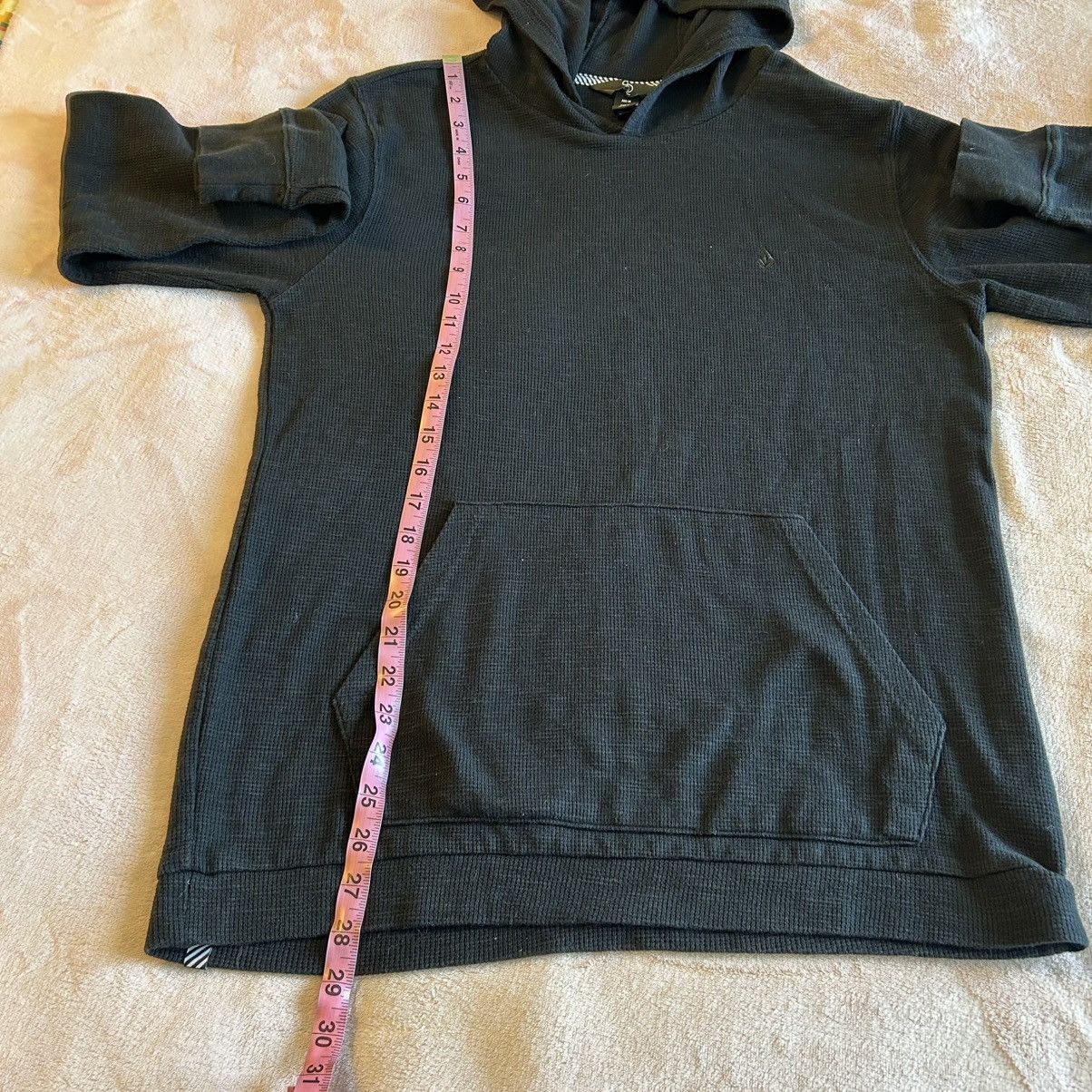 Volcom Volcom black waffle knit pullover shirt with hood size M Size US M / EU 48-50 / 2 - 10 Thumbnail