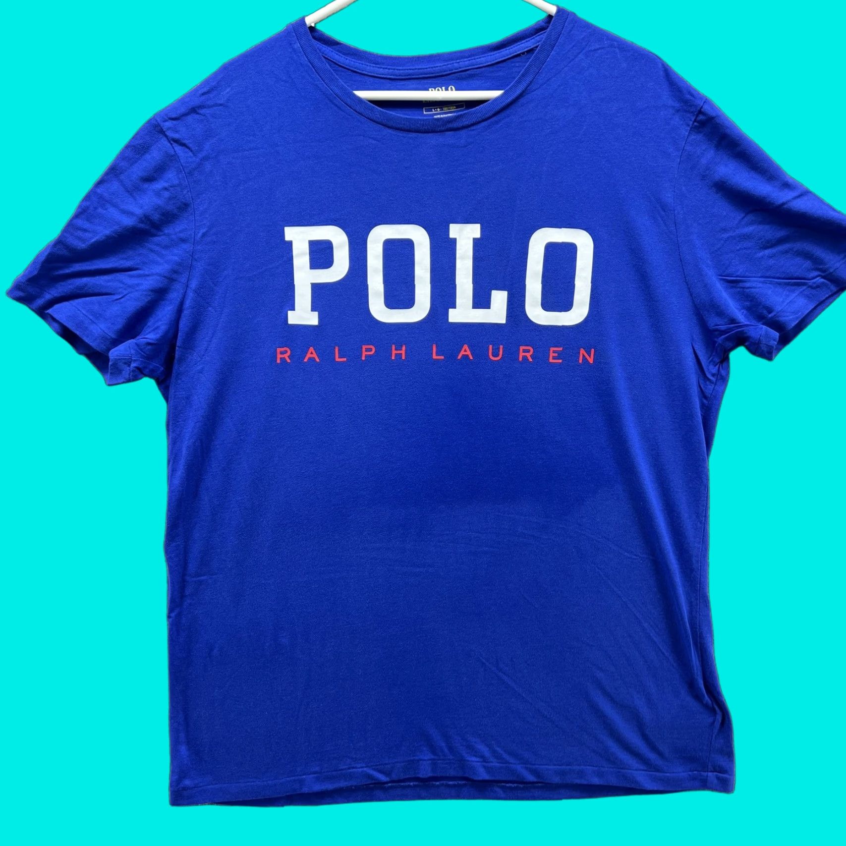 Polo Ralph Lauren Polo Ralph Lauren Shirt Mens Large Blue Polo Logo Graphic Tee Tagless Shirt Size US L / EU 52-54 / 3 - 1 Thumbnail