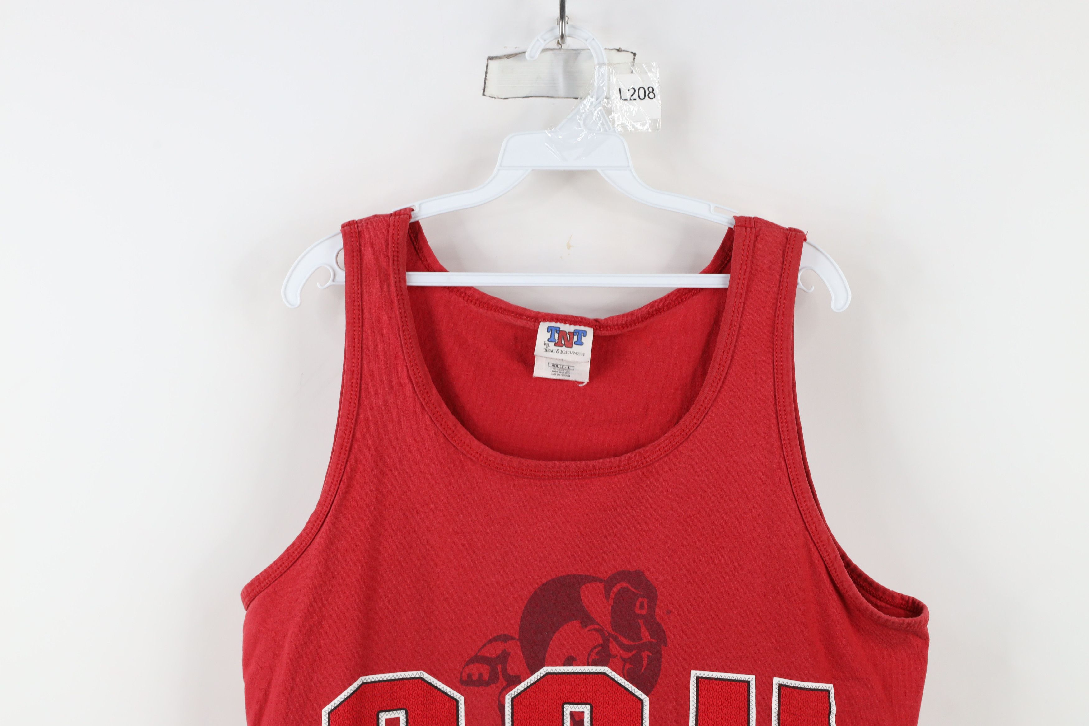 Vintage Vintage 90s Ohio State University Tank Top T-Shirt Red Size US L / EU 52-54 / 3 - 2 Thumbnail