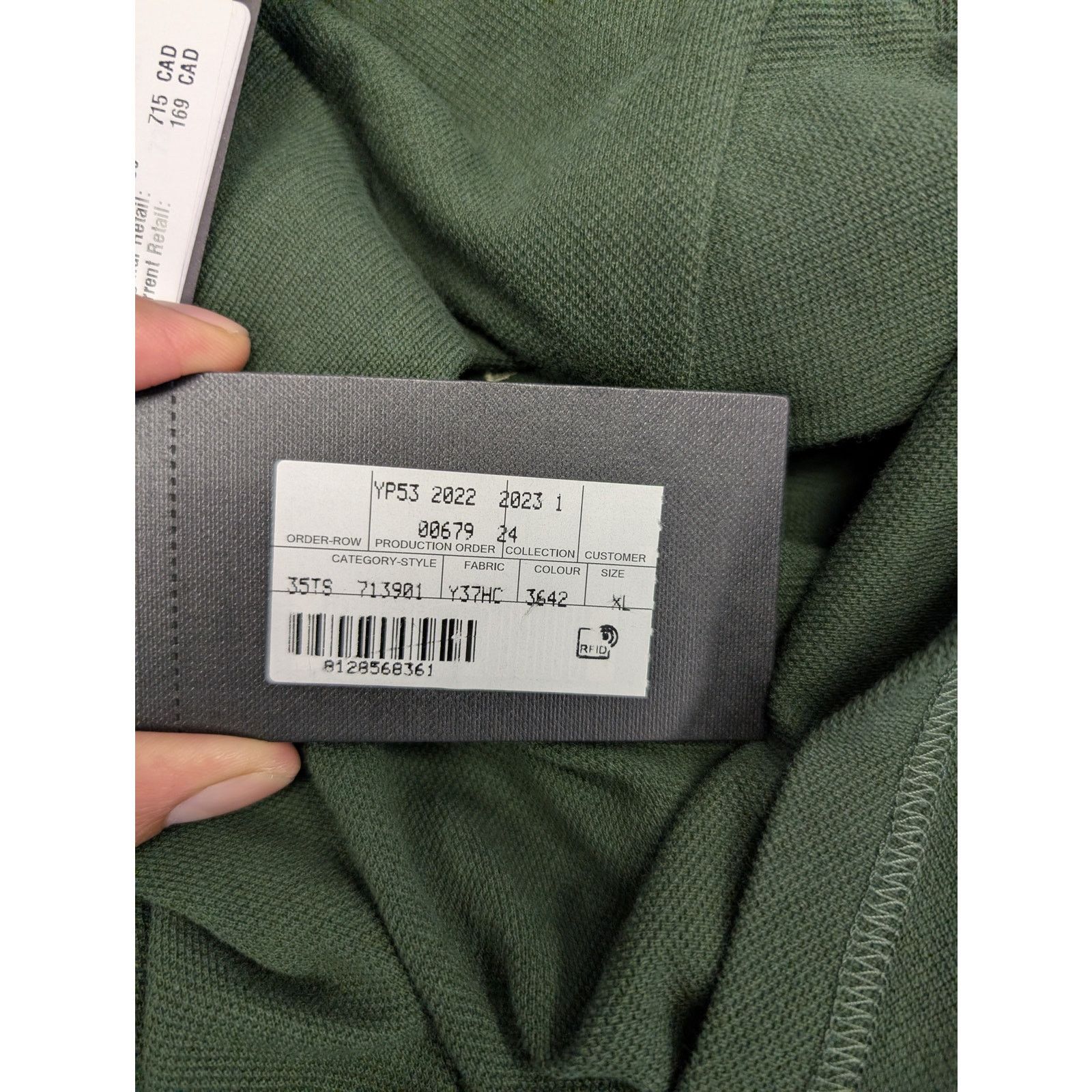 Saint Laurent Paris o1rshd1 Q:2 / Pique Cotton Polyester New Polo in Green Size US XL / EU 56 / 4 - 18 Thumbnail