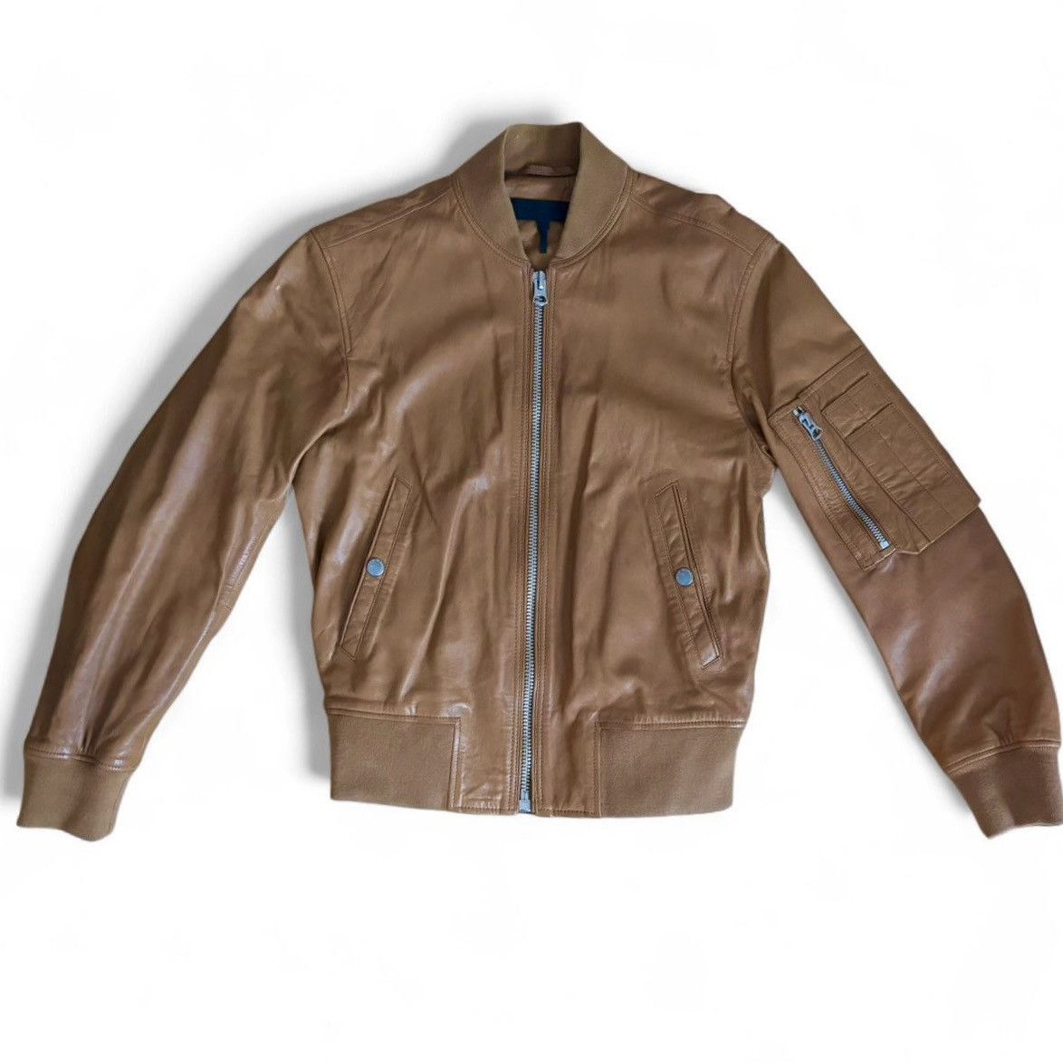 Rag & Bone Rag & Bone Manston Lamb Leather Bomber Jacket Size XXS / US 00 / IT 34 - 2 Thumbnail