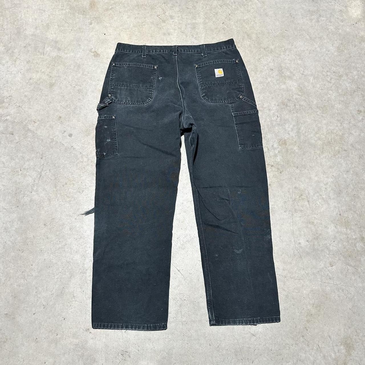 Carhartt Vintage Faded Carhartt black double knee pants B01 Size US 36 / EU 52 - 3 Thumbnail