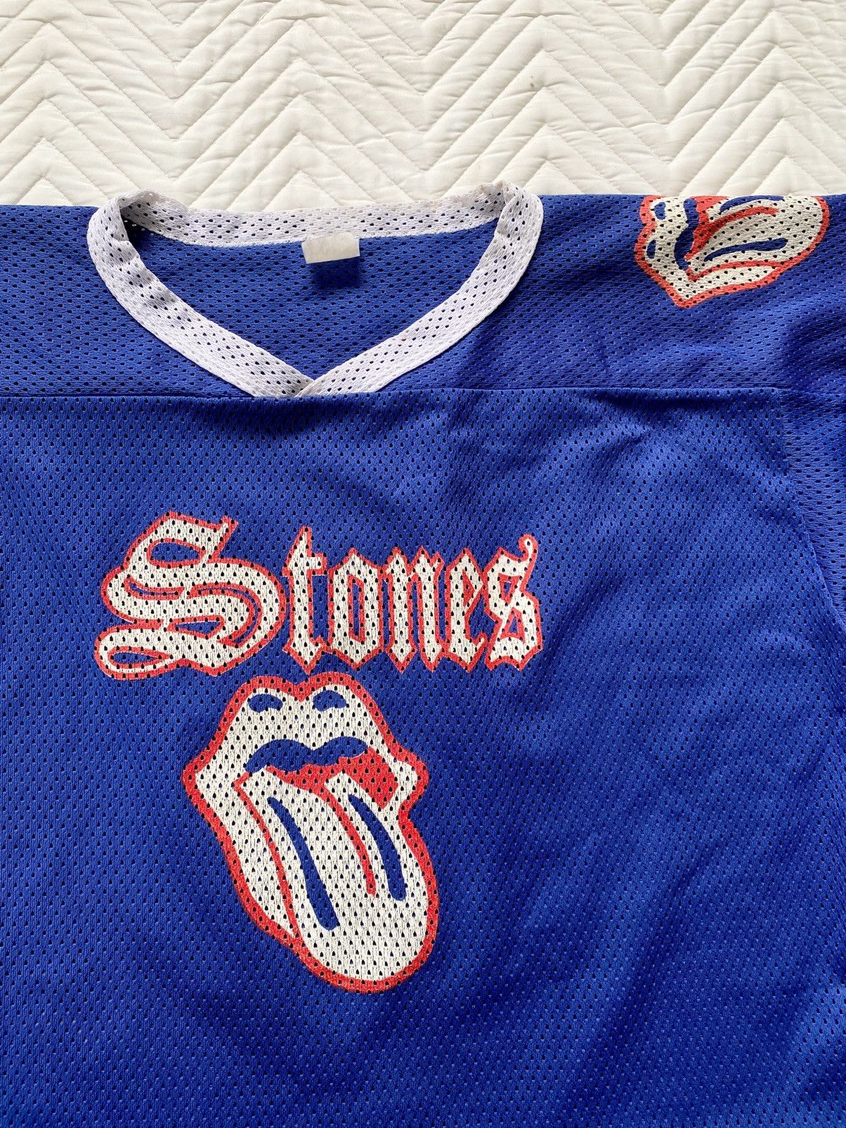 NFL Vintage 80s The Rolling Stones Mesh Hockey Jersey Size US XXL / EU 58 / 5 - 2 Thumbnail
