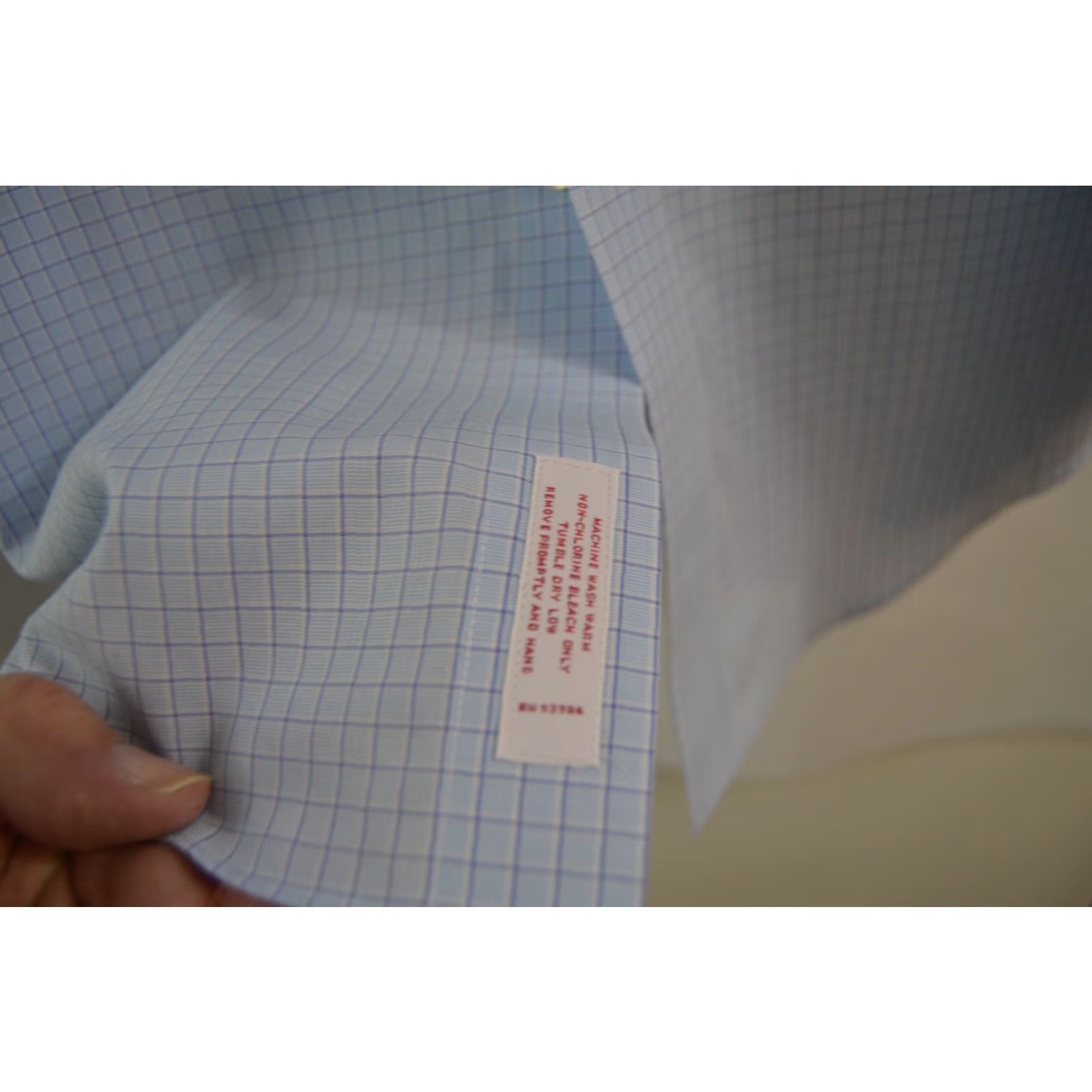 Brooks Brothers Brooks Brothers Men's L/S Shirt Blue Plaid SZ 16-34 Shirt Button-Up Cotton Classic Fit Mens Size US L / EU 52-54 / 3 - 5 Thumbnail