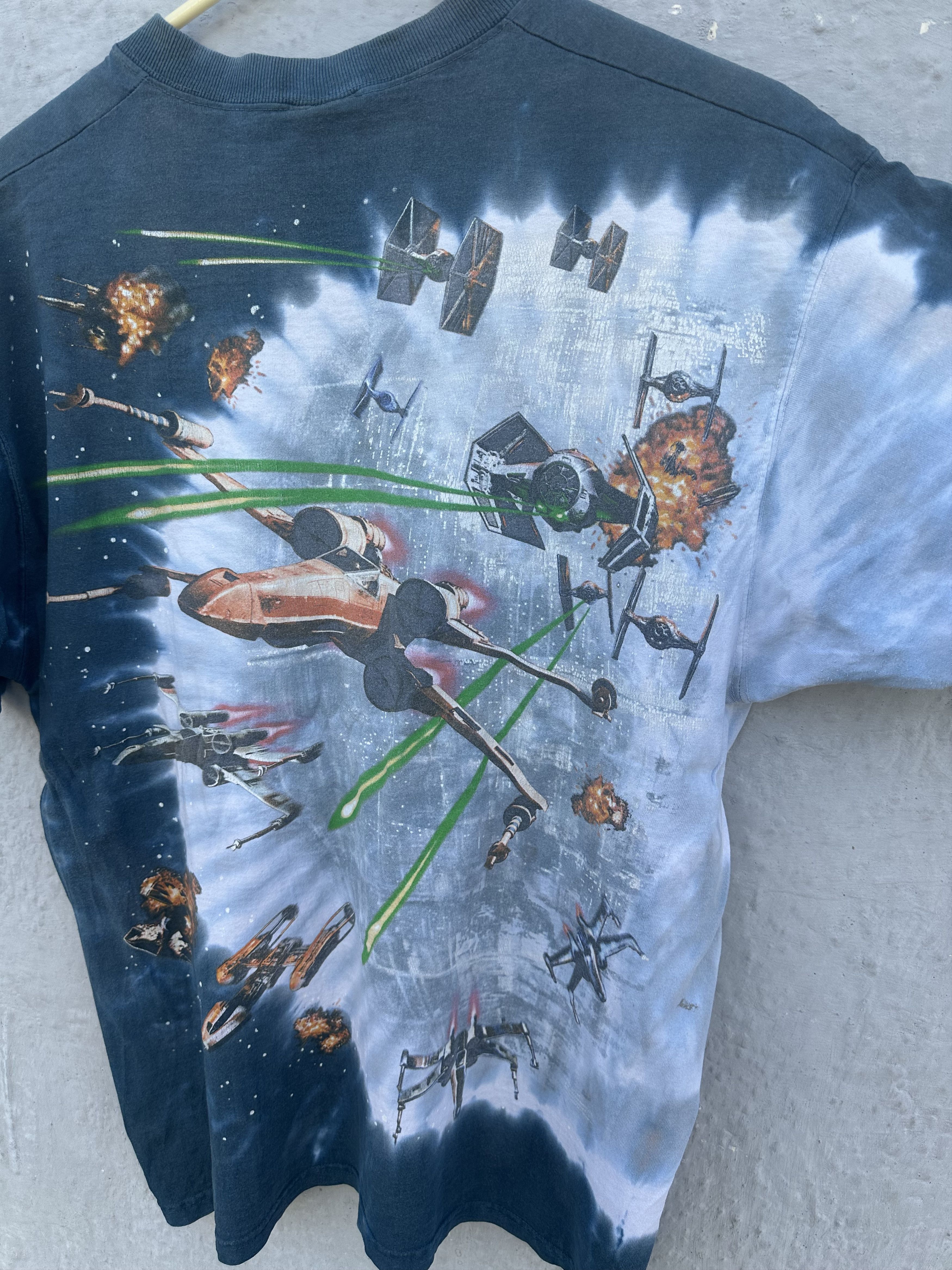 Star Wars 🔥 Vintage 1997 Liquid Blue Star Wars All Over Print Tee Size US L / EU 52-54 / 3 - 8 Thumbnail