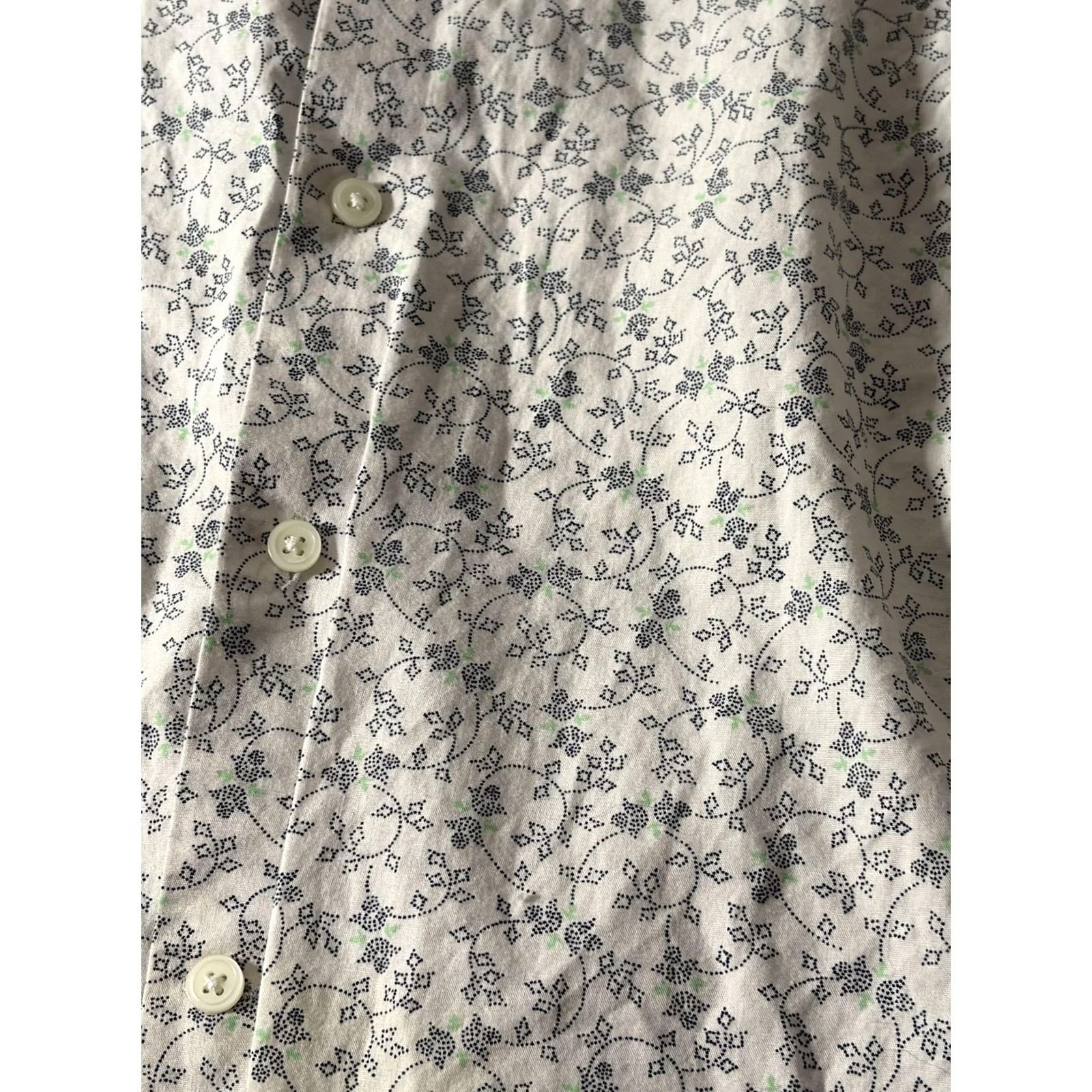 Express Express Shirt Mens Small White Floral Fitted Button Up Casual Long Sleeve Cotton Size US S / EU 44-46 / 1 - 2 Thumbnail