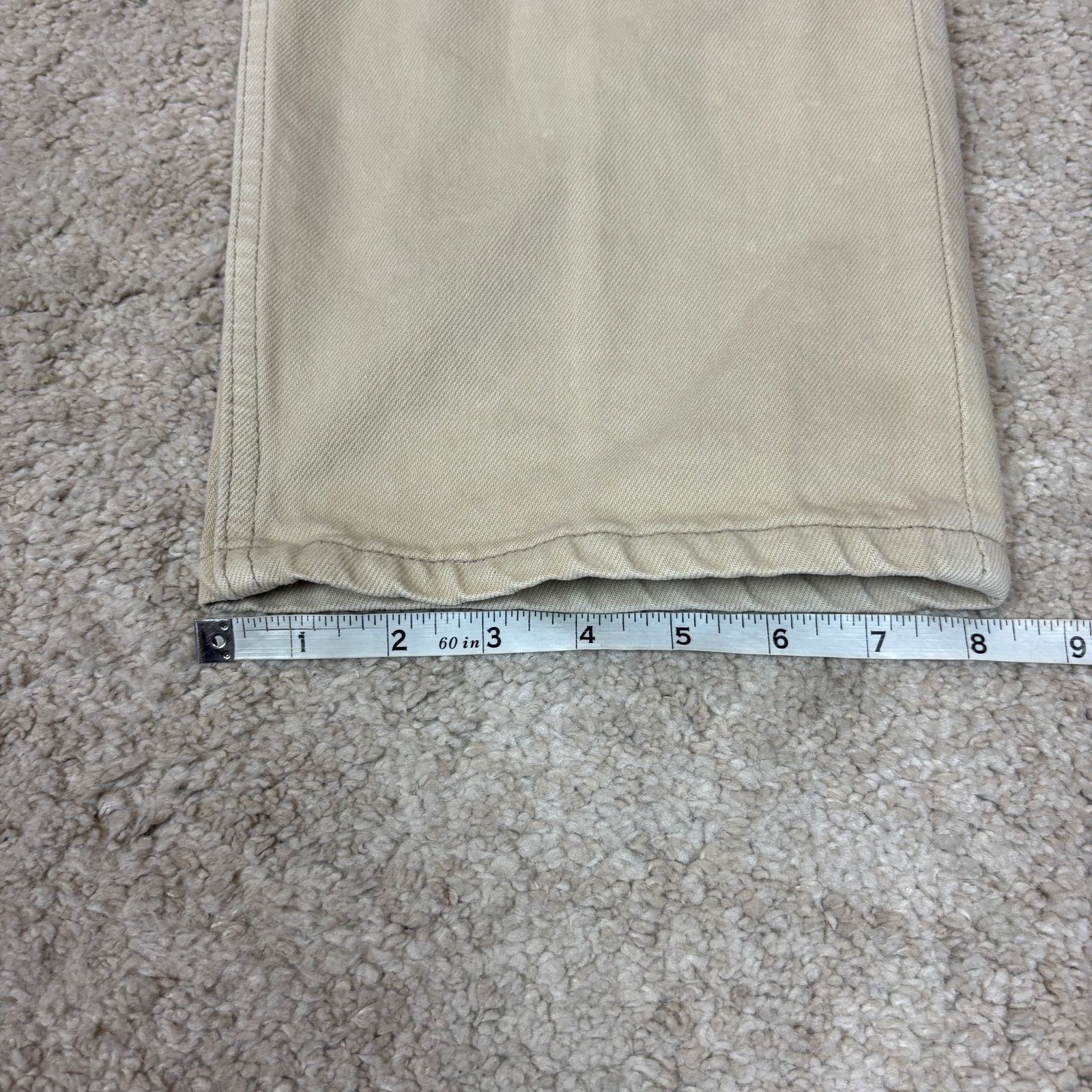 Levi's × Vintage Vintage 90s Levi's 501 Straight Leg Beige Denim Jeans 36x30 Size US 36 / EU 52 - 8 Thumbnail