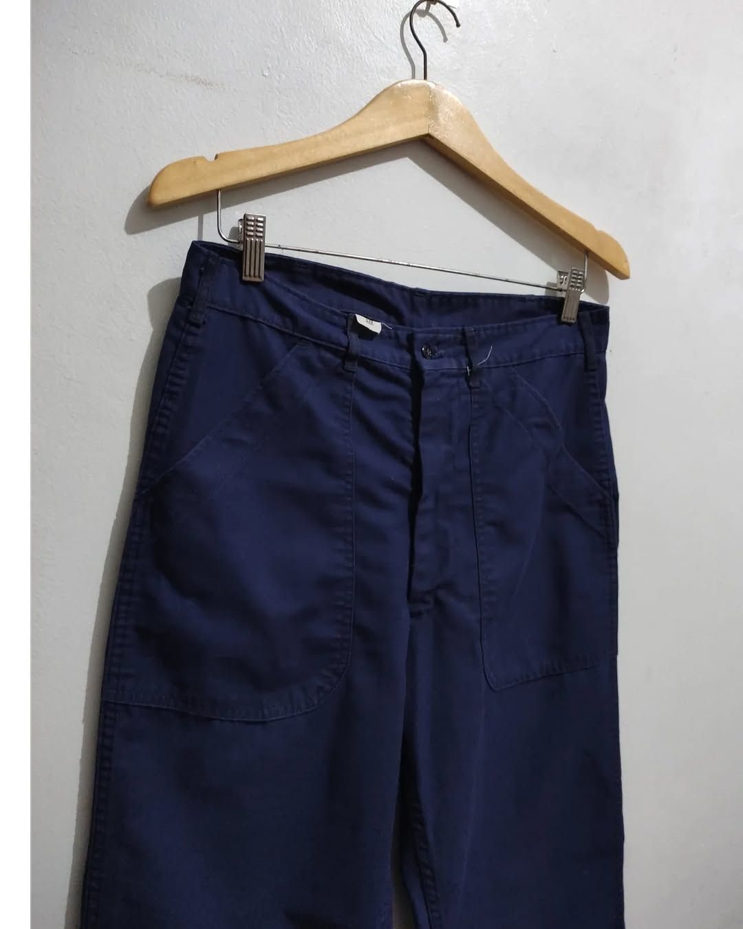 Other × Vintage US Navy Trousers Utility Dark Blue 80s Pants Size US 31 - 13 Thumbnail