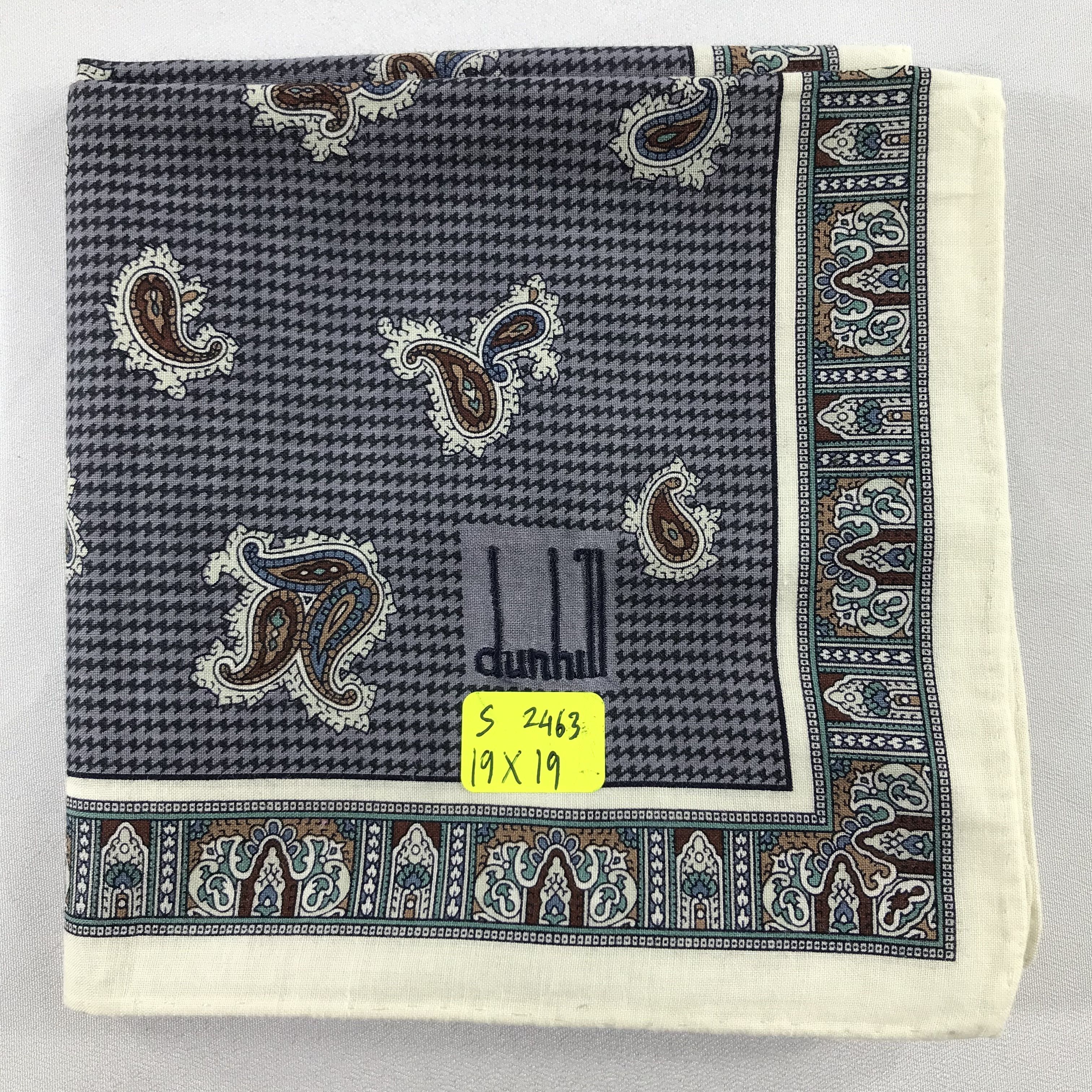 Alfred Dunhill × Vintage Dunhill Bandana / Handkerchief / Neckerchief - S2463 Size ONE SIZE - 5 Thumbnail