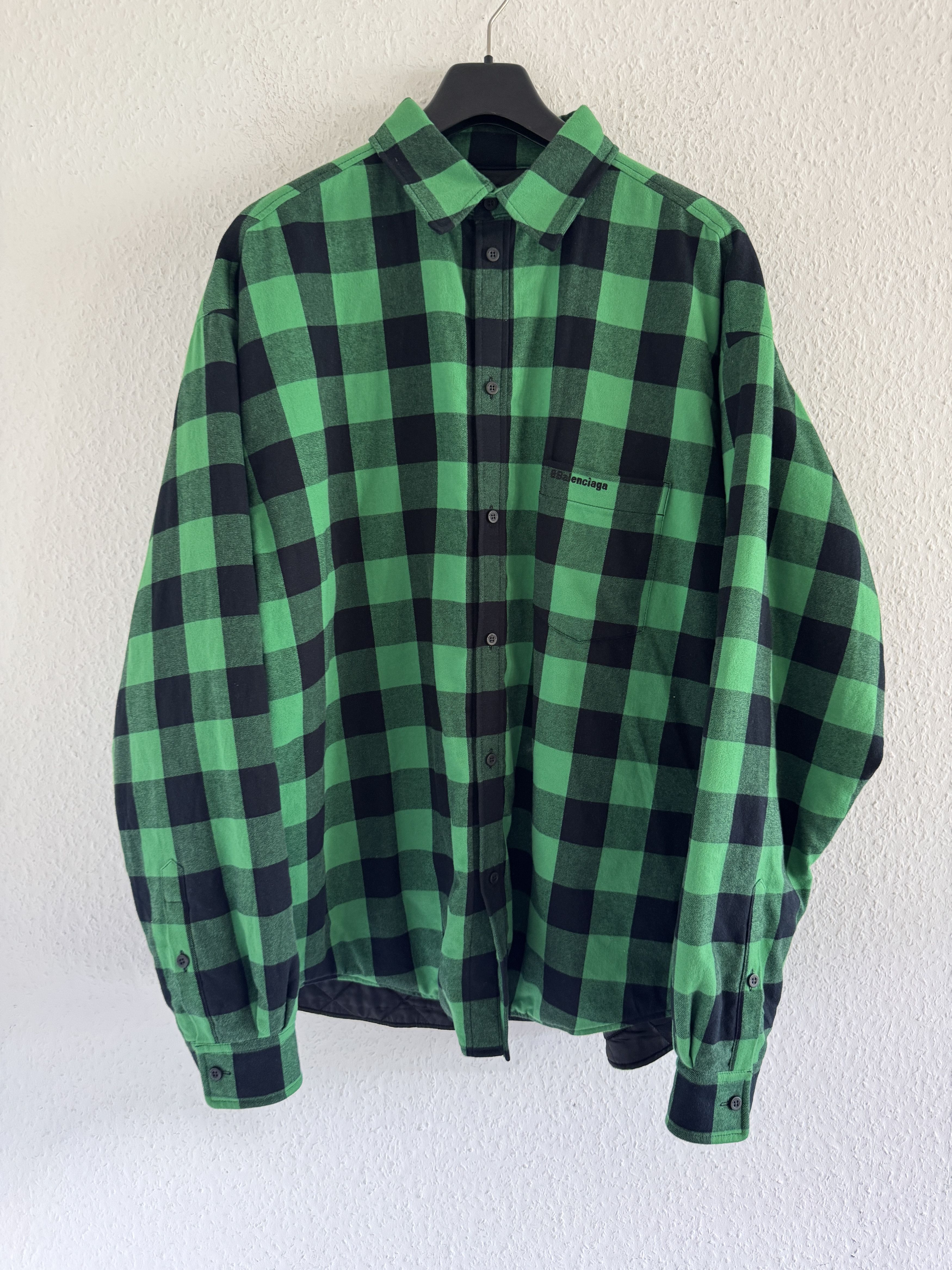 Balenciaga Padded Oversized Check Shirt Size US S / EU 44-46 / 1 - 1 Thumbnail