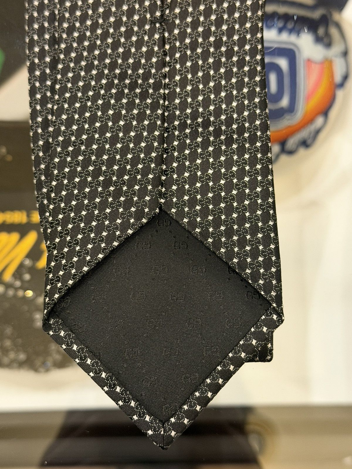 Gucci Gucci GG Supreme Tie - Black/White Size ONE SIZE - 3 Thumbnail