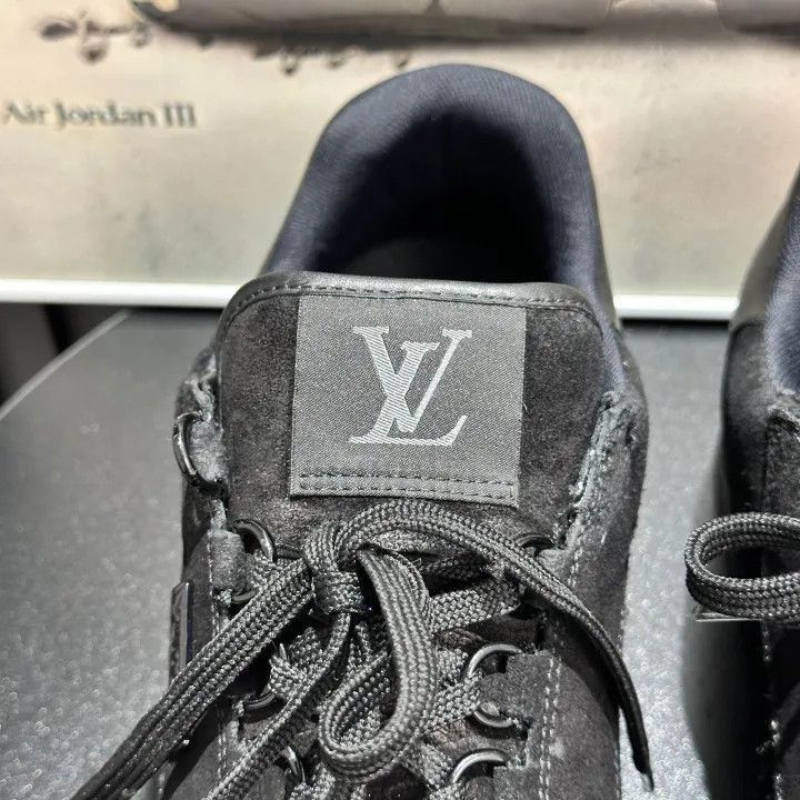 Louis Vuitton Louis Vuitton Trainer Black Suede Sneakers -2508 Size US 9.5 / EU 42-43 - 3 Thumbnail