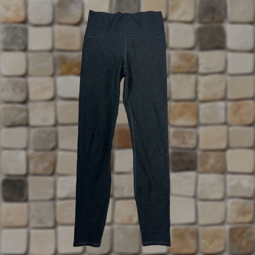 Vuori Leggings Womens XS Black Logo Stretch Mid Rise Workout Running Athletic