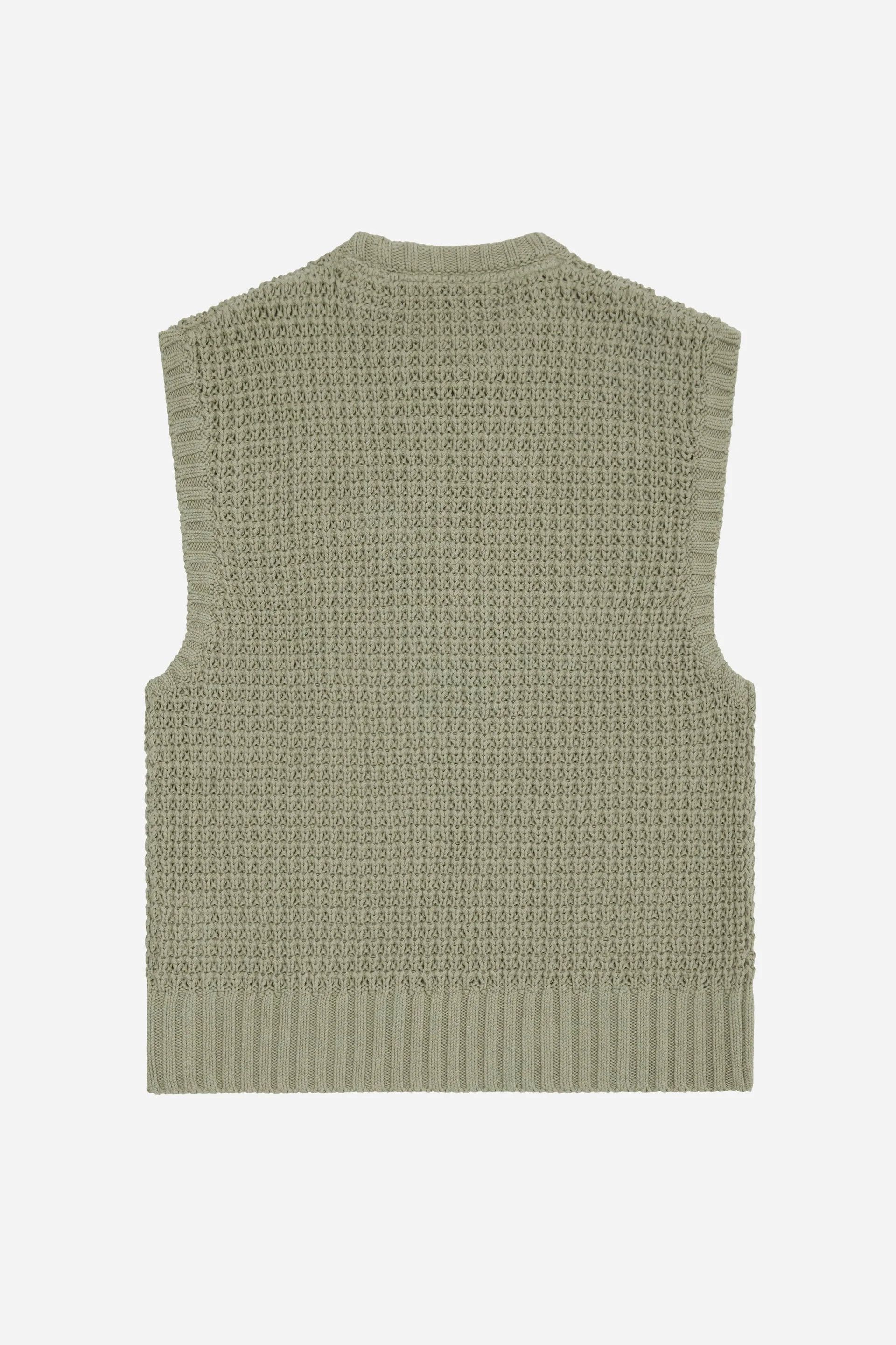 About:Blank moss stitch knitted vest Size US L / EU 52-54 / 3 - 6 Thumbnail