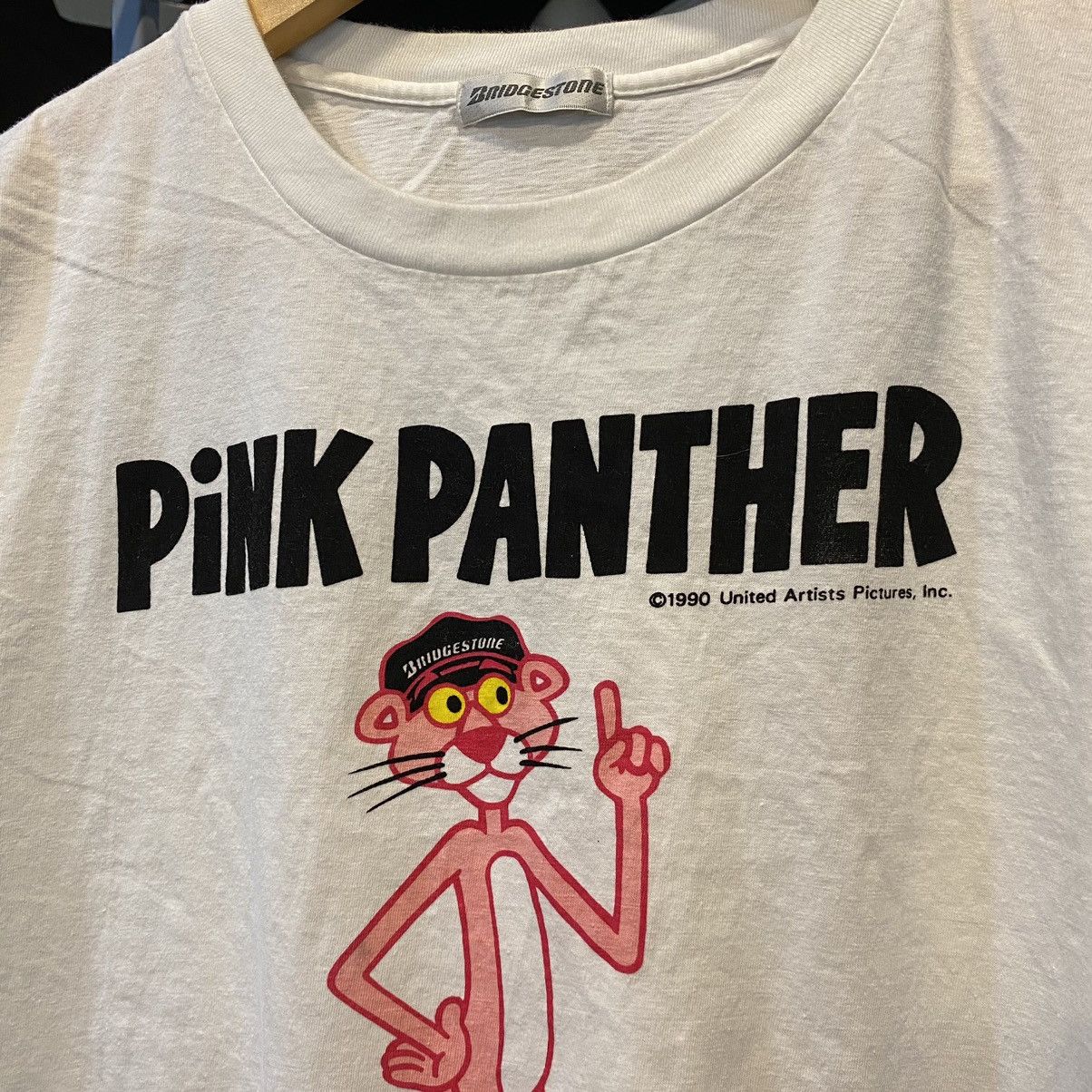 Cartoon Network RARE VTG 90s BRIDGESTONE X PINK PANTHER T-Shirts Size US M / EU 48-50 / 2 - 5 Thumbnail