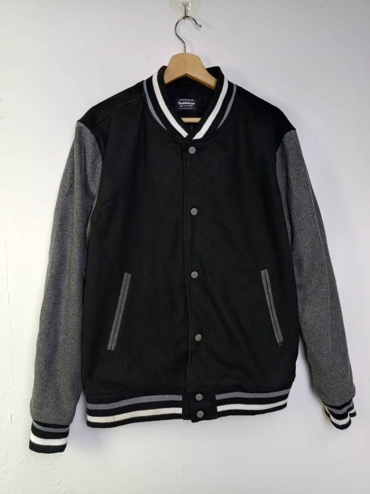 Japanese Brand × Vintage Japanese Brand X Double Focus Varsity Jacket Size US L / EU 52-54 / 3 - 1 Thumbnail