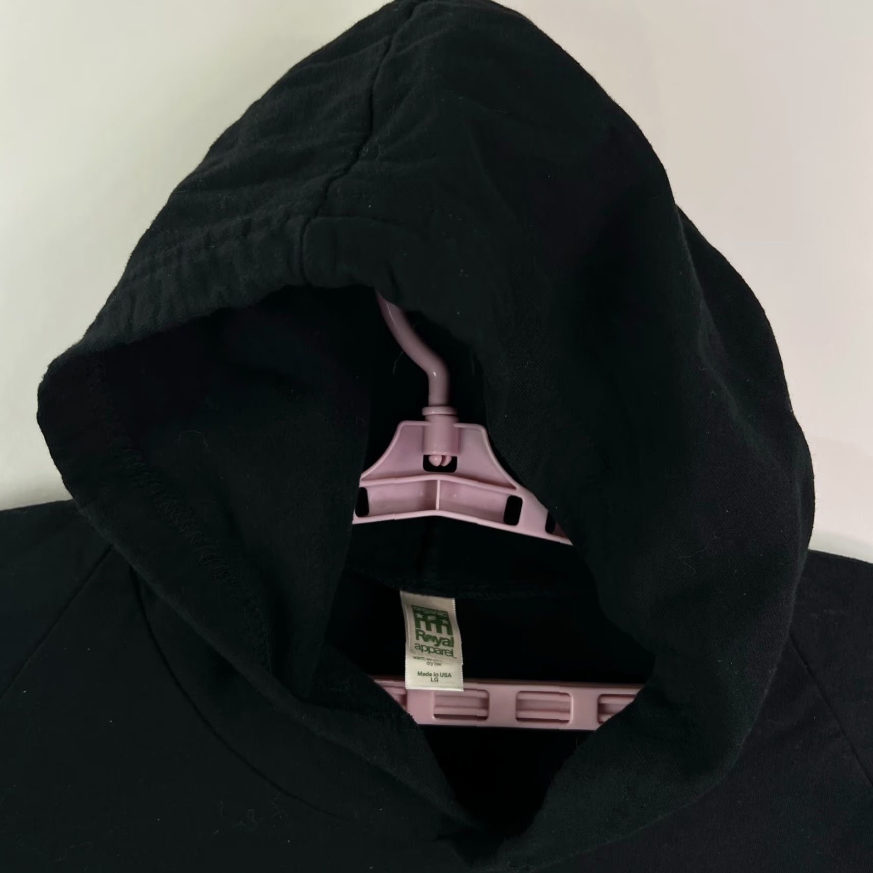 Vintage Democracy Hoodie Adult L Black Graphic Print Pullover Hooded Long Sleeve Cotton Jersey Mens Size US L / EU 52-54 / 3 - 3 Thumbnail