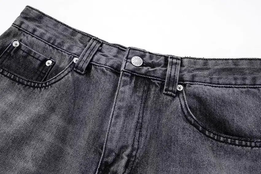 Designer × Japanese Brand Black Washed Damage Baggy jeans Size US 34 / EU 50 - 2 Thumbnail