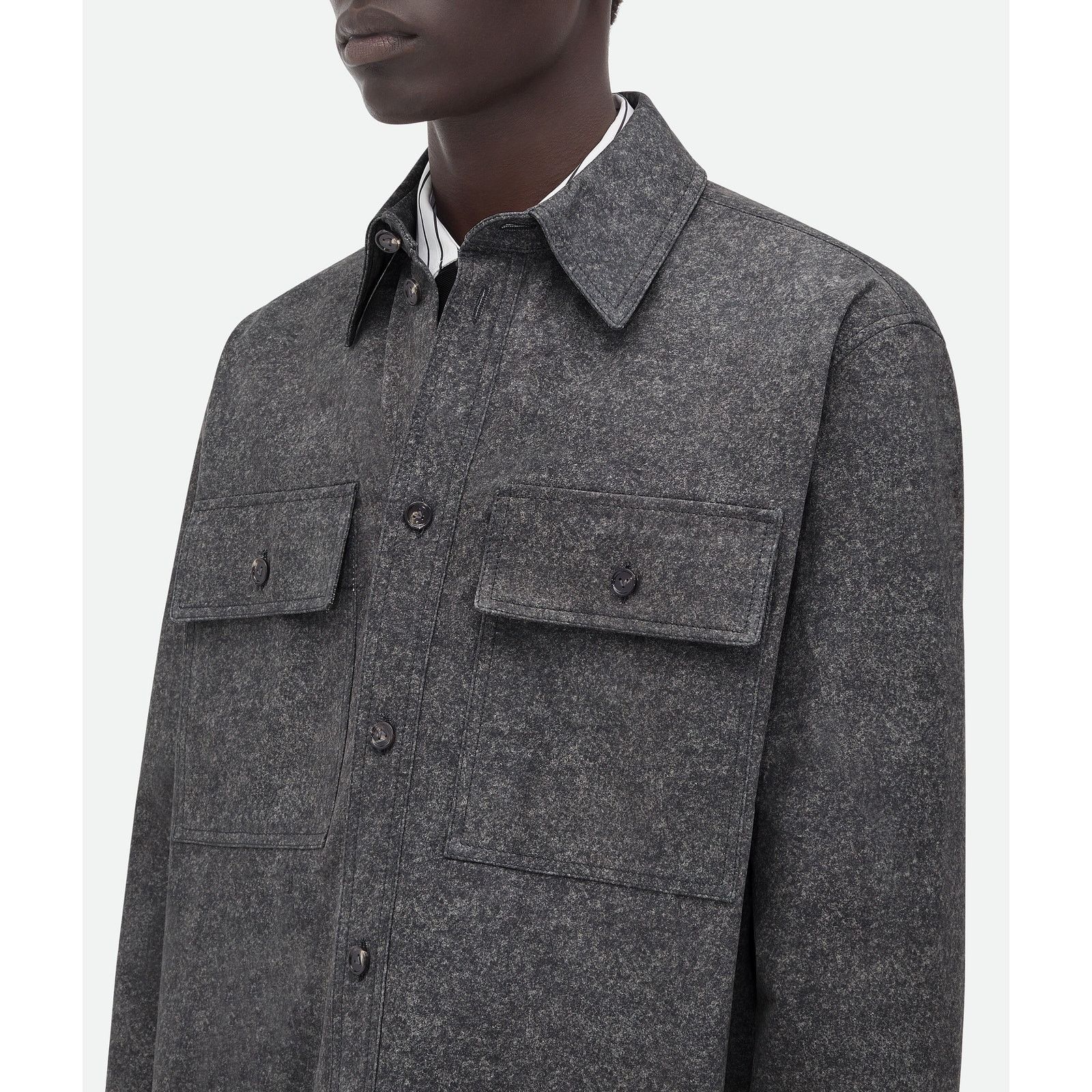 Bottega Veneta Bottega Veneta Flannel Print Lambskin Leather Overshirt 52 Size US L / EU 52-54 / 3 - 19 Thumbnail