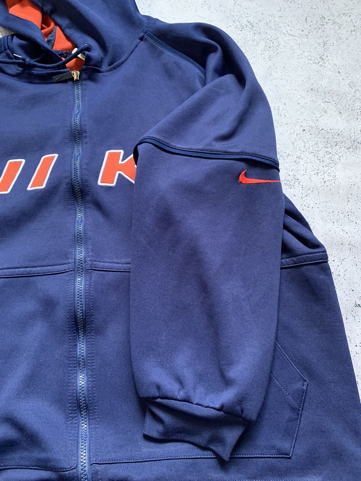 Nike Vintage 90s Nike Zip Hoodie Spell Out Drill Track Jacket USA Size US L / EU 52-54 / 3 - 4 Thumbnail