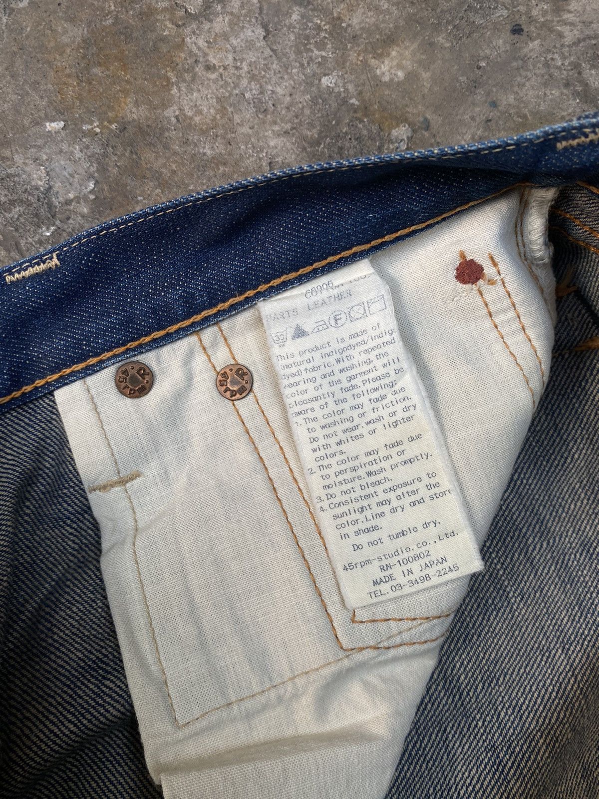 45rpm Distressed 45RPM Selvedge Denim Pants Size US 32 / EU 48 - 6 Thumbnail