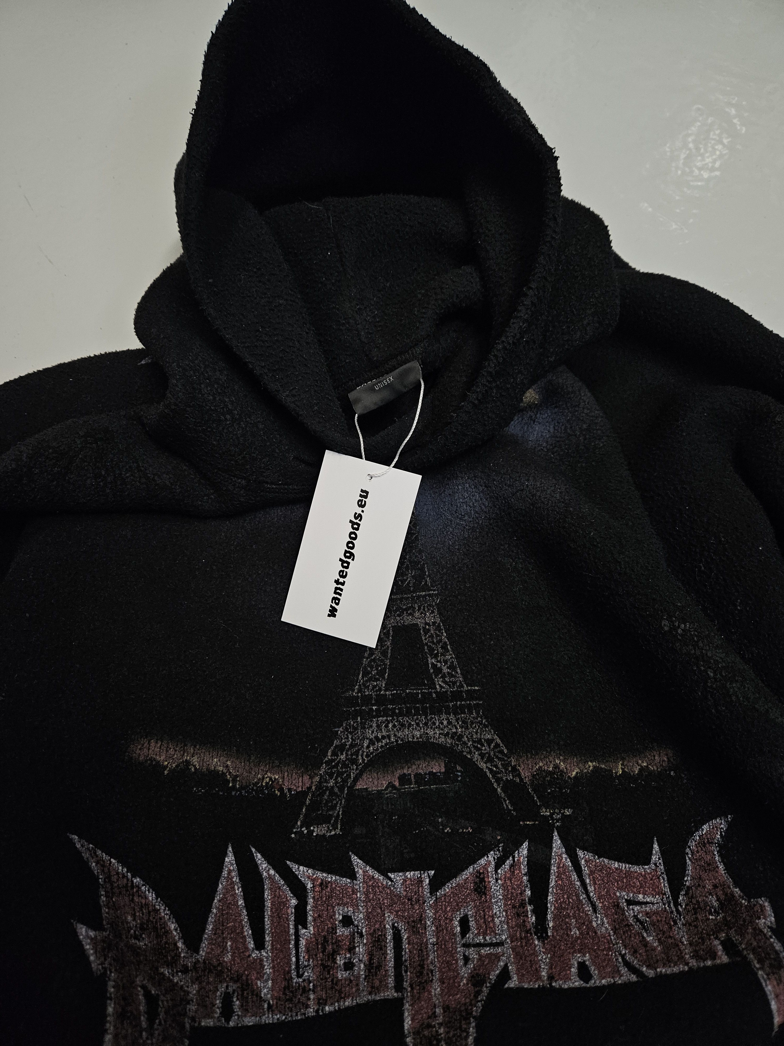 Balenciaga Balenciaga distressed fleece paris moon hoodie Size US M / EU 48-50 / 2 - 9 Thumbnail