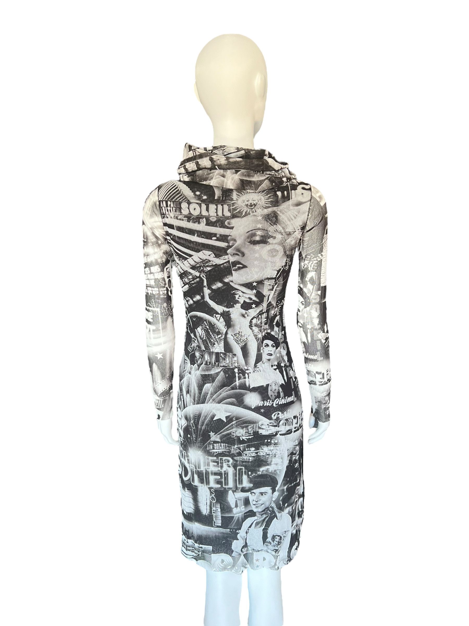 Jean Paul Gaultier Jean Paul Gaultier 1990s Circus Printed Mesh Dress. Size S / US 4 / IT 40 - 4 Thumbnail