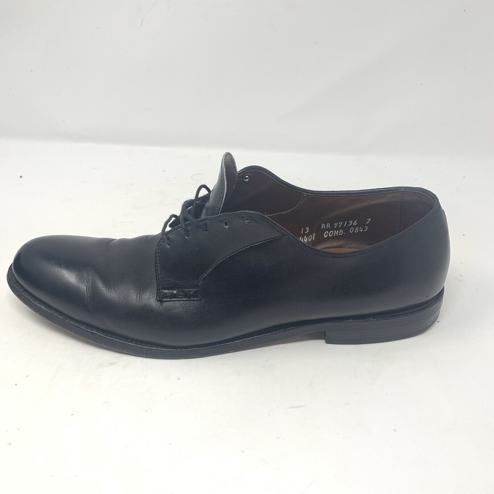 Allen Edmonds Allen Edmonds Bristol Plain Toe Blucher Leather Black 13 AA Size US 13 / EU 46 - 3 Thumbnail