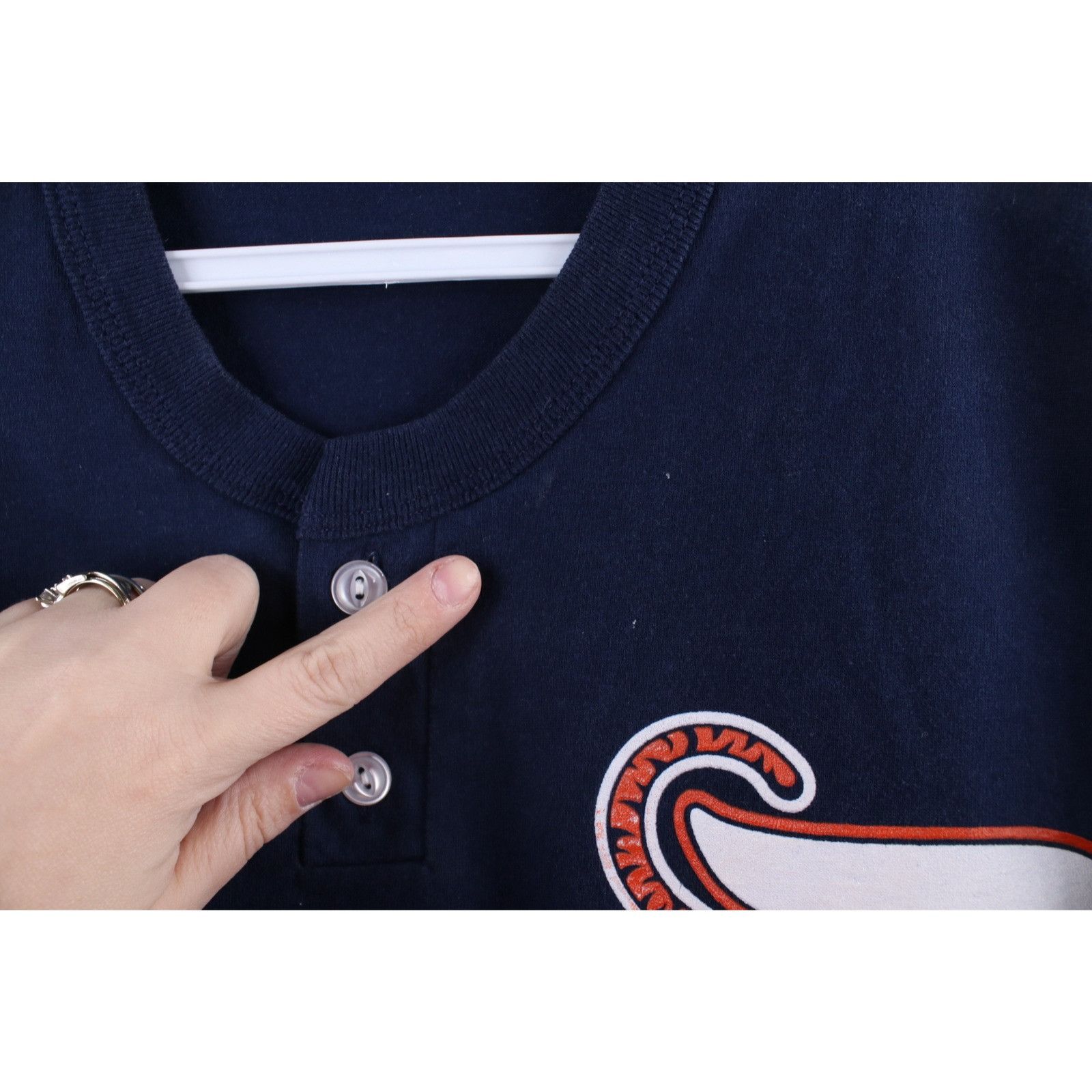 Russell Athletic × Vintage Vintage 90s Russell Athletic Detroit Tigers Henley T-Shirt Size US L / EU 52-54 / 3 - 6 Thumbnail
