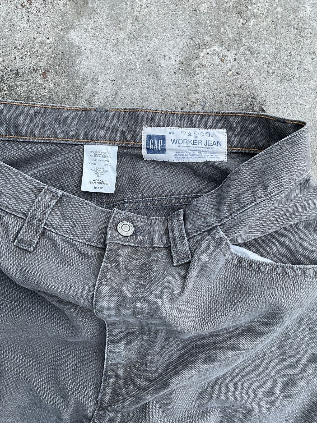 Gap × Vintage Vintage GAP Worker Jean Pants Size US 31 - 4 Thumbnail